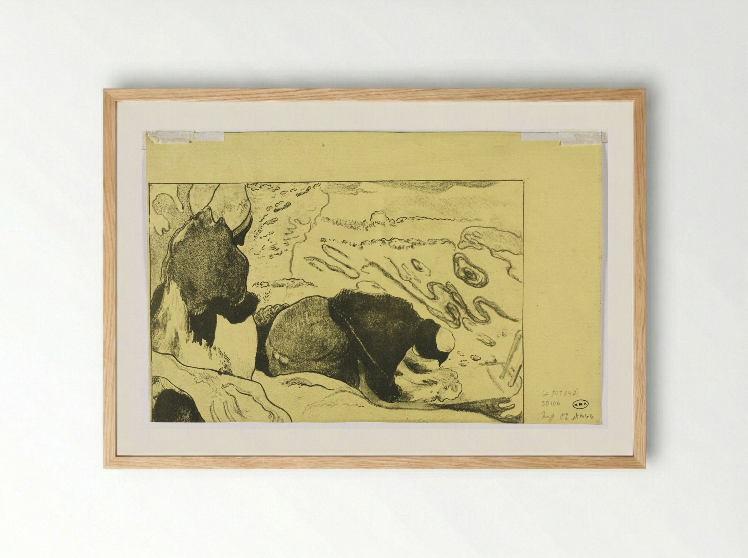 Women Washing Clothes (from the Volpini Suite) - Paul Gauguin - Framed Print Wood