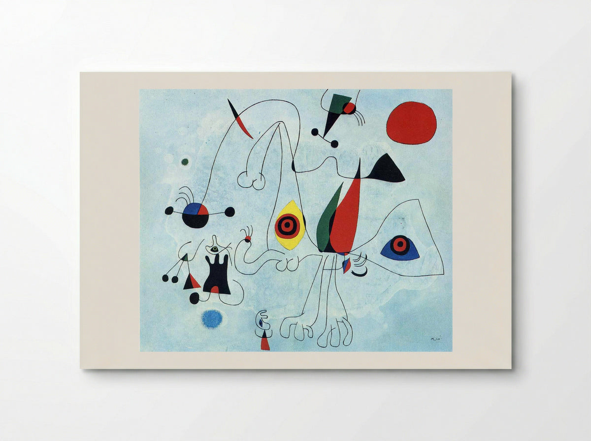 Women and Birds at Sunrise - Joan Miró - Poster
