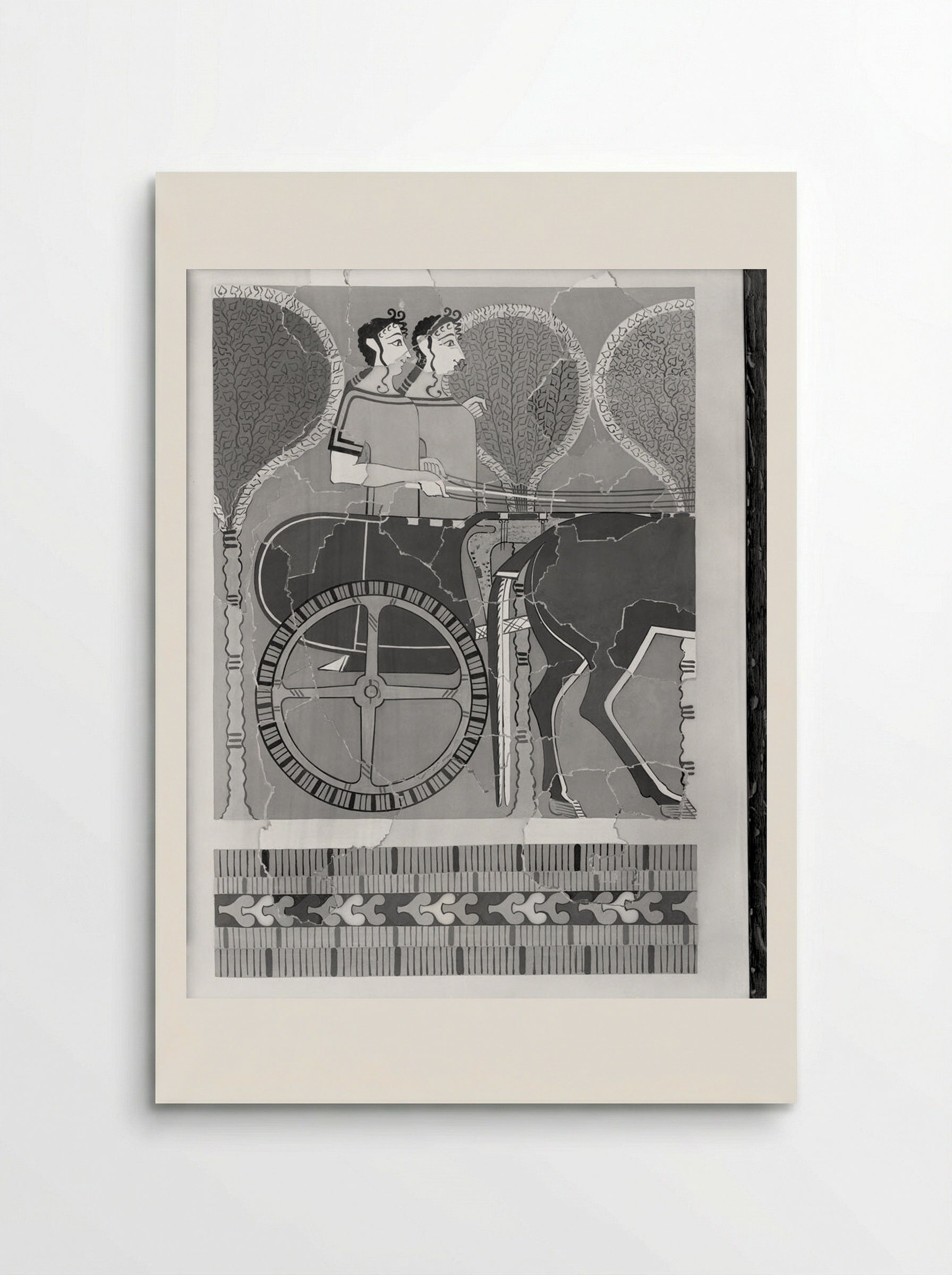 Women in a Chariot (after a fresco from the Palace of Tiryns) - Fine Art Print - Poster