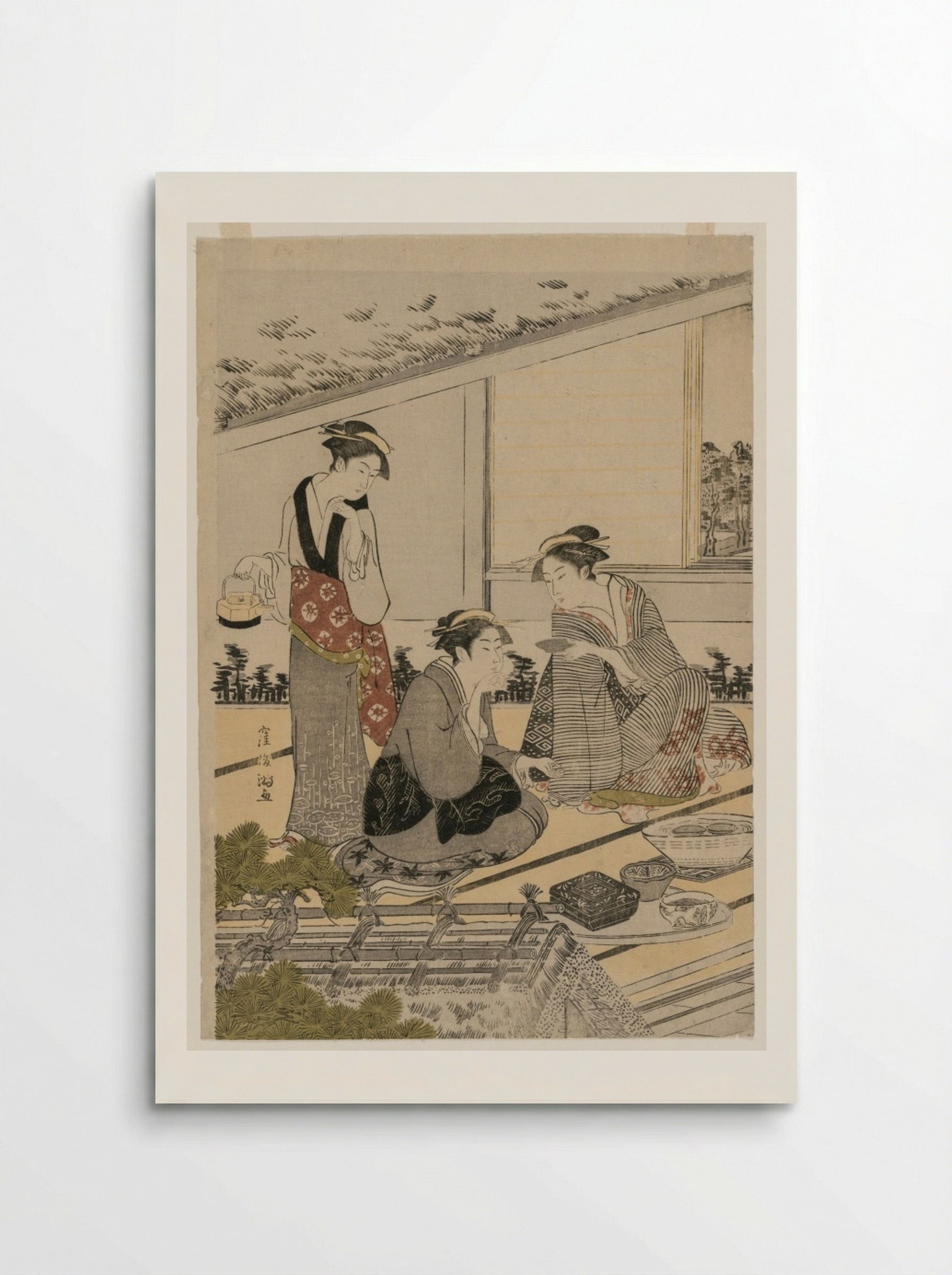 Women in a Tea House - Kubo Shunman - Poster