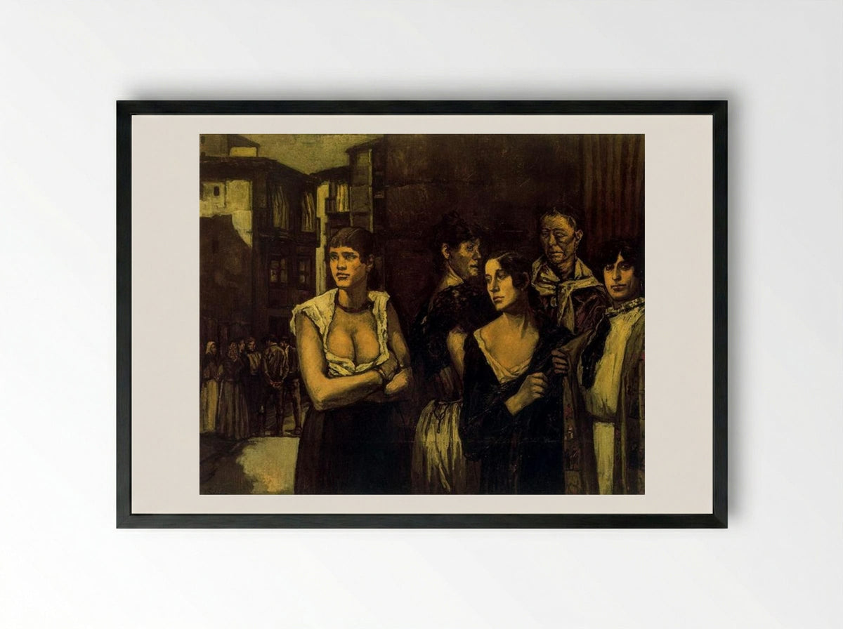 Women of Life - José Gutiérrez Solana - Framed Print Black