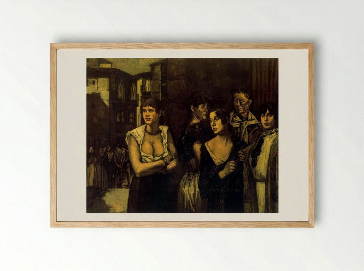 Women of Life - José Gutiérrez Solana - Framed Print Wood