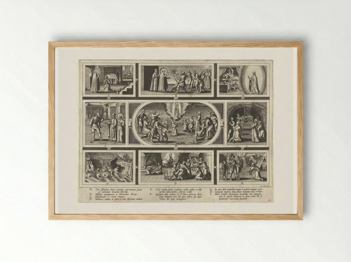 Wonderen van Ignatius - Theodoor Galle - Framed Print Wood