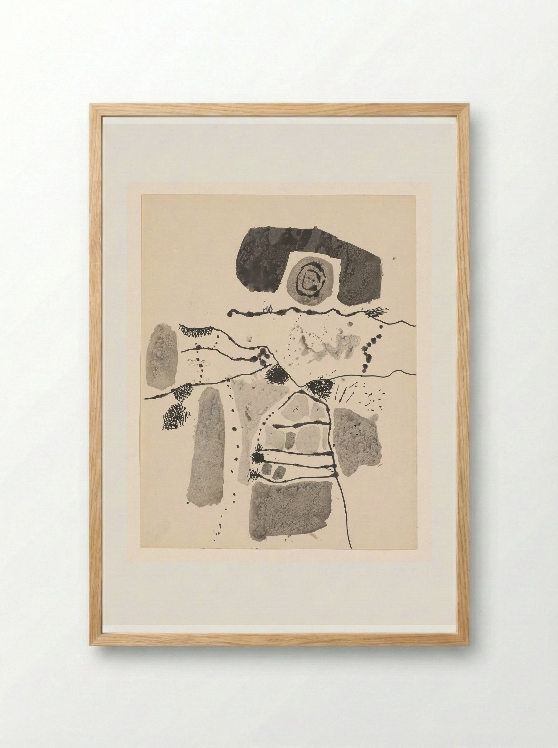 Wonen in de diepte I - Lucebert - Framed Print Wood