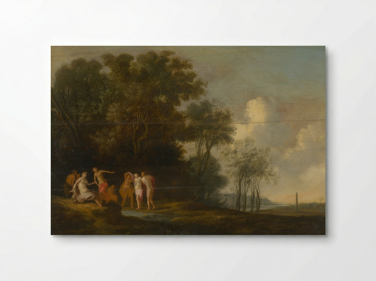Wooded Hilly Terrain with Figures - Dirck Dalens (II) - Poster