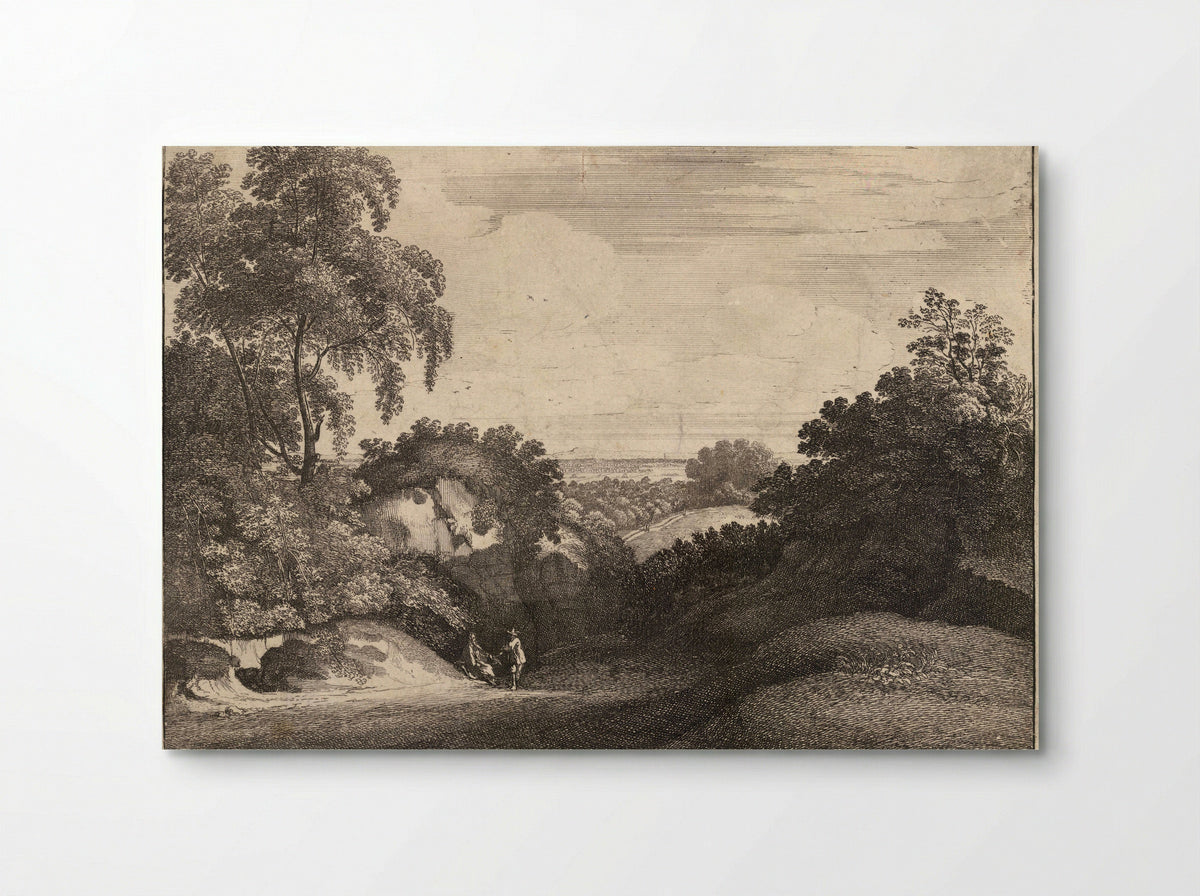 Wooded Landscape with Figures - Wenceslaus Hollar - Poster