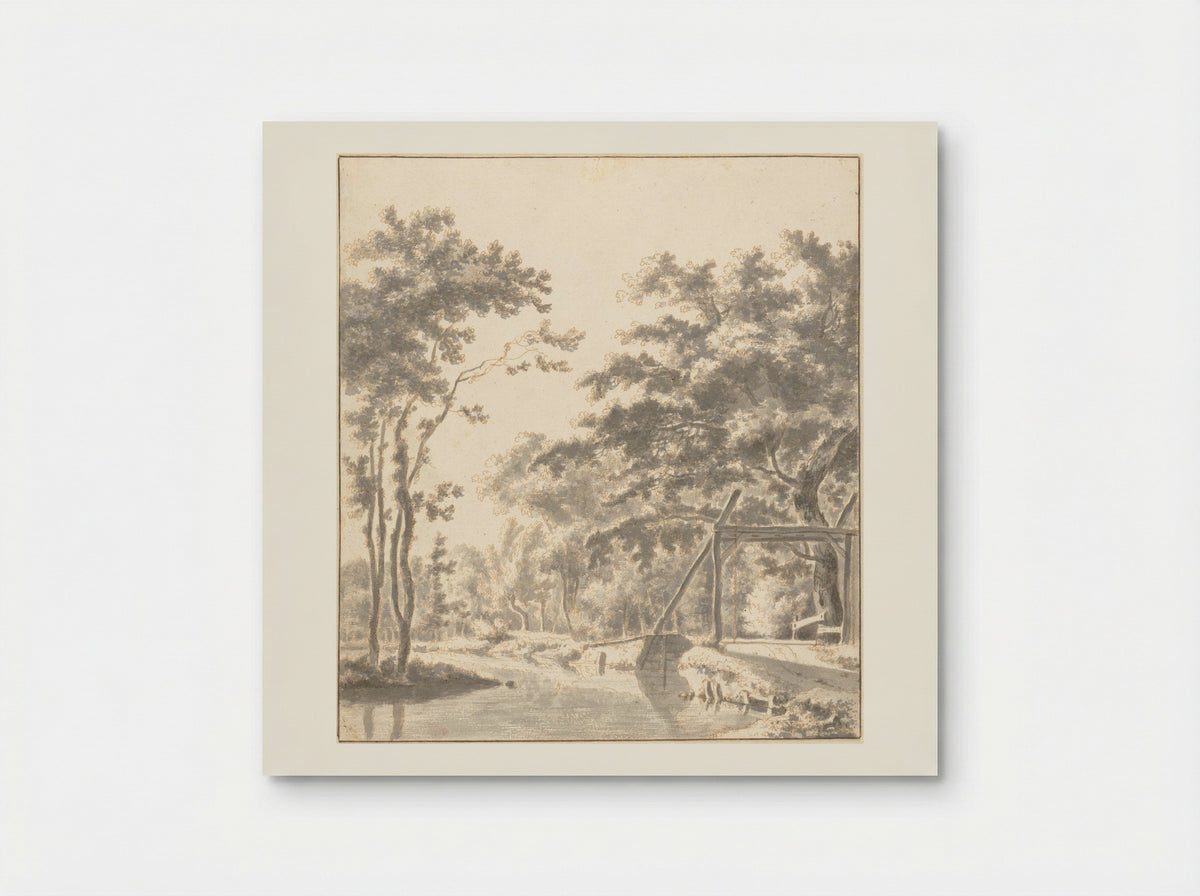 Wooded Landscape with a Drawbridge - Frederik de Moucheron - Poster