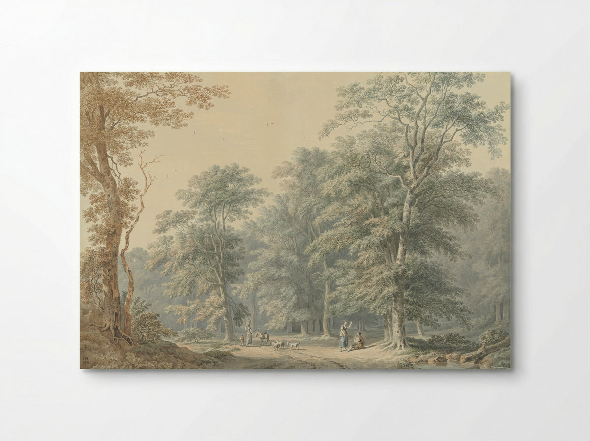 Wooded Scene with Classical Figures - Jan Apeldoorn - Poster