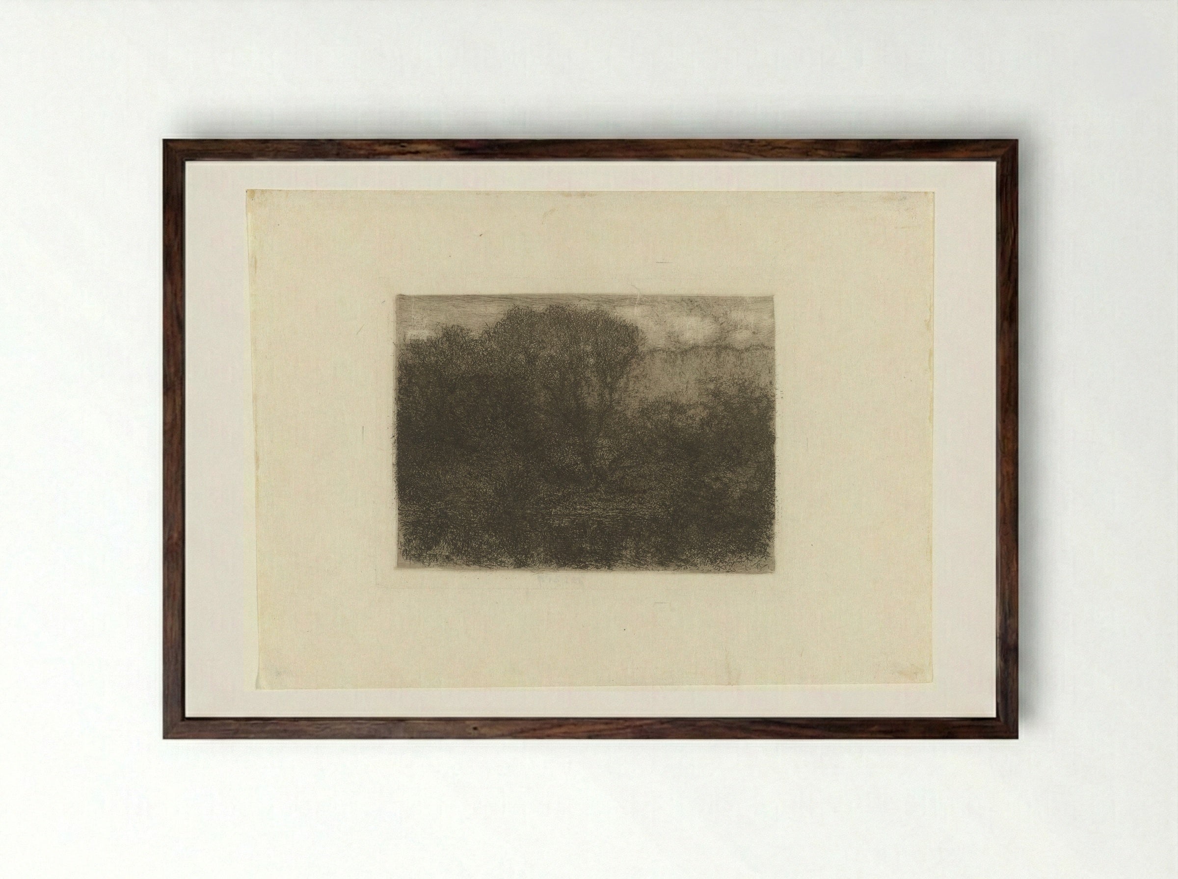 Woodland Pond - Matthijs Maris - Framed Print Dark Wood