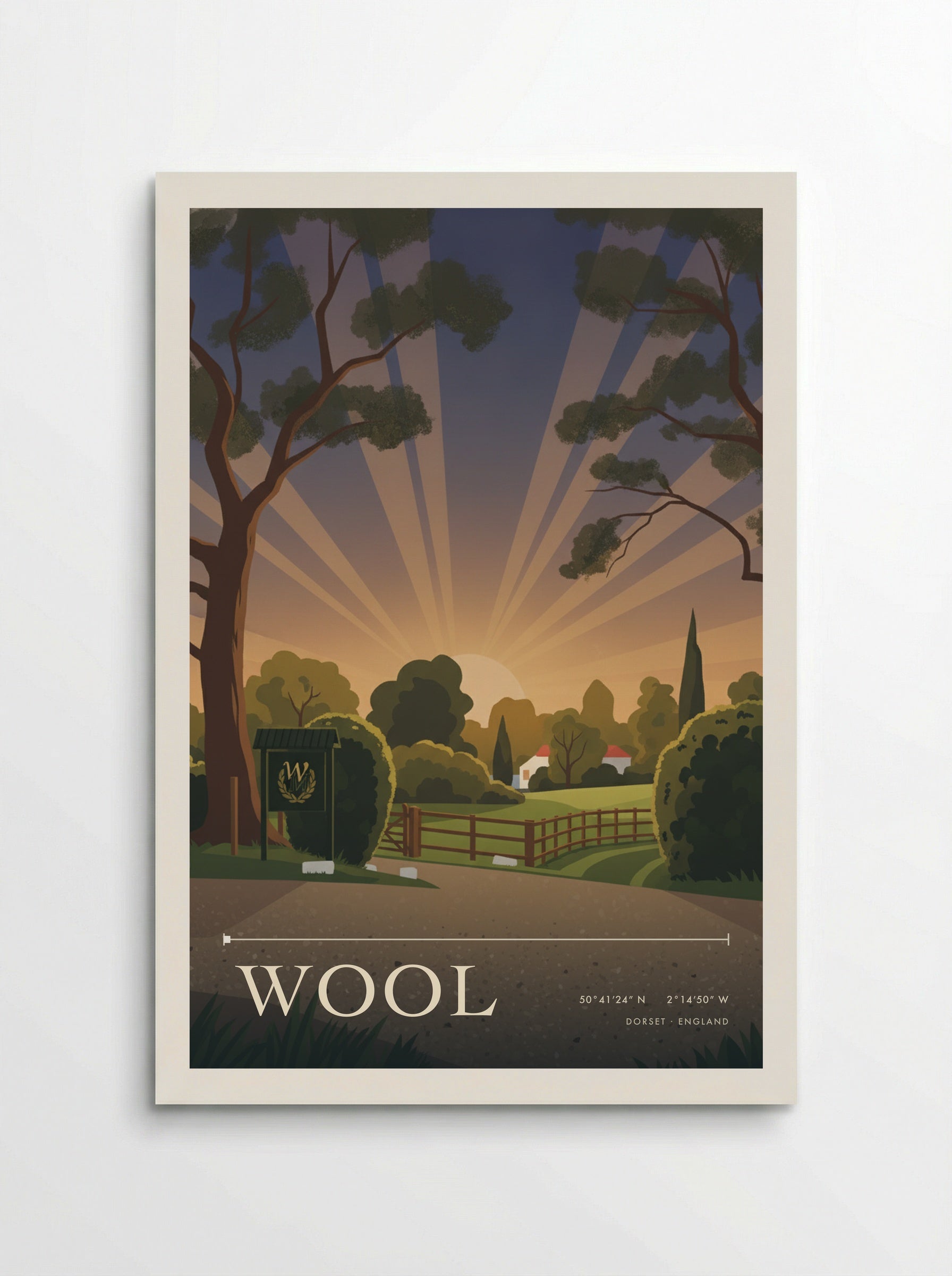 Wool Dorset England Travel Poster - Poster