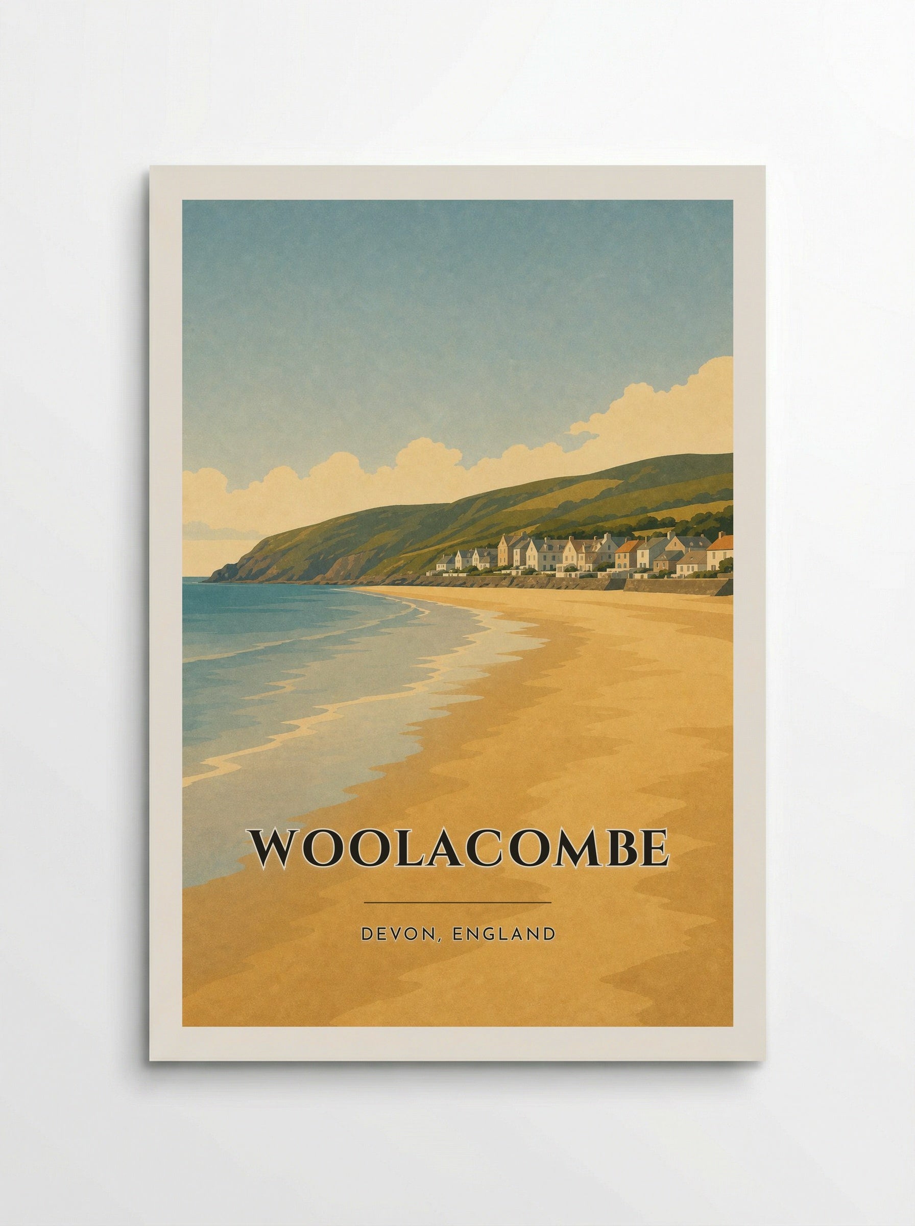 Woolacombe Devon Travel Poster - Poster