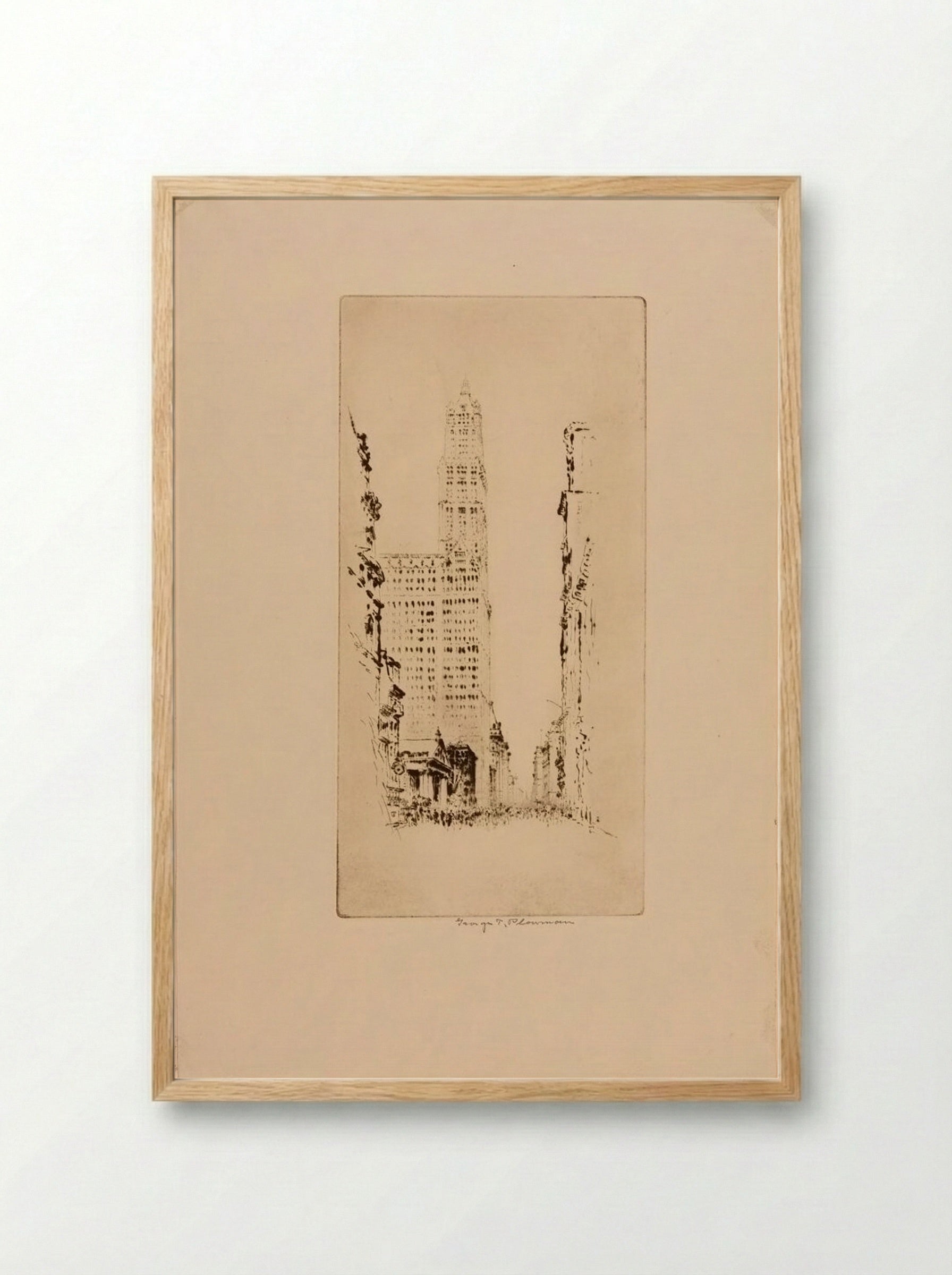 Woolworth Building - George Taylor Plowman - Framed Print Wood
