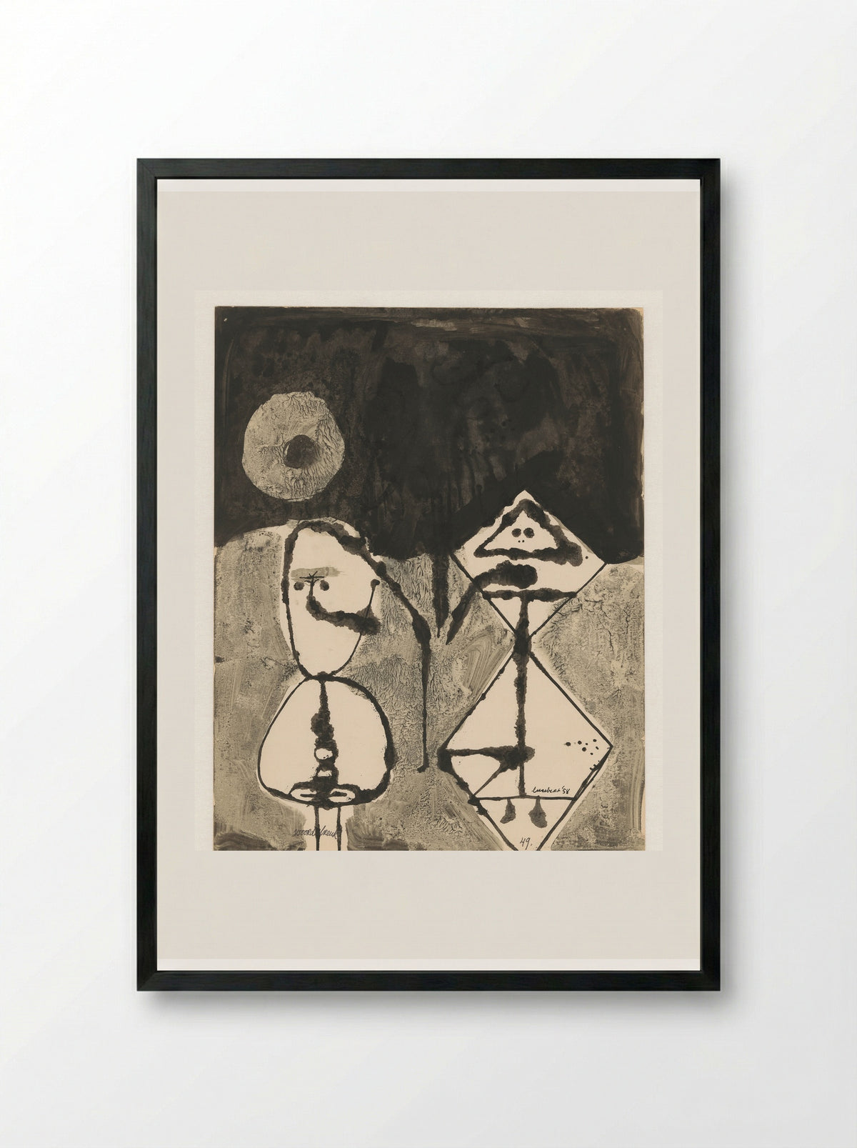 Woordbreuk - Lucebert - Framed Print Black