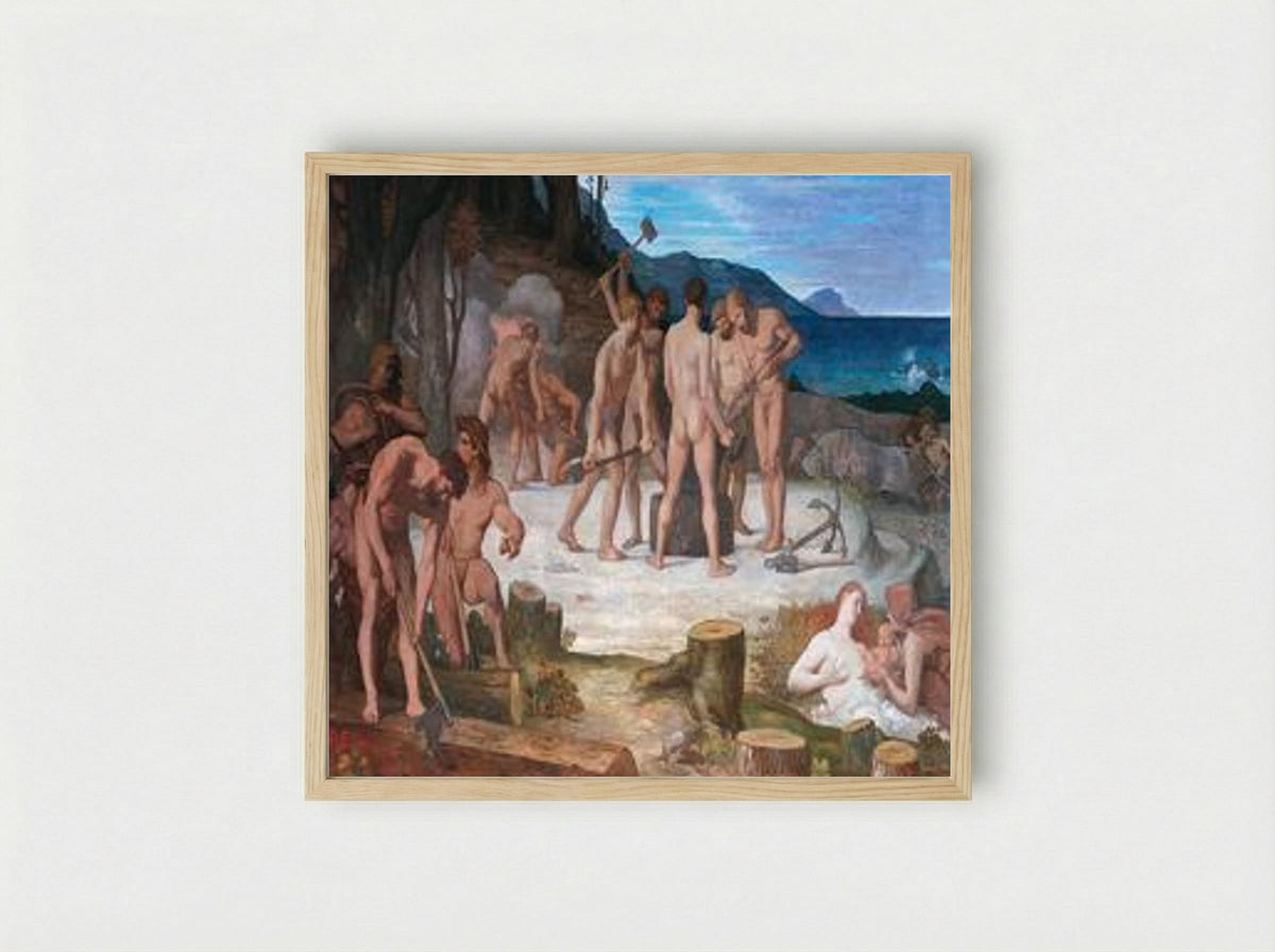 Work (Le Travail) - Pierre Puvis de Chavannes - Framed Print Wood