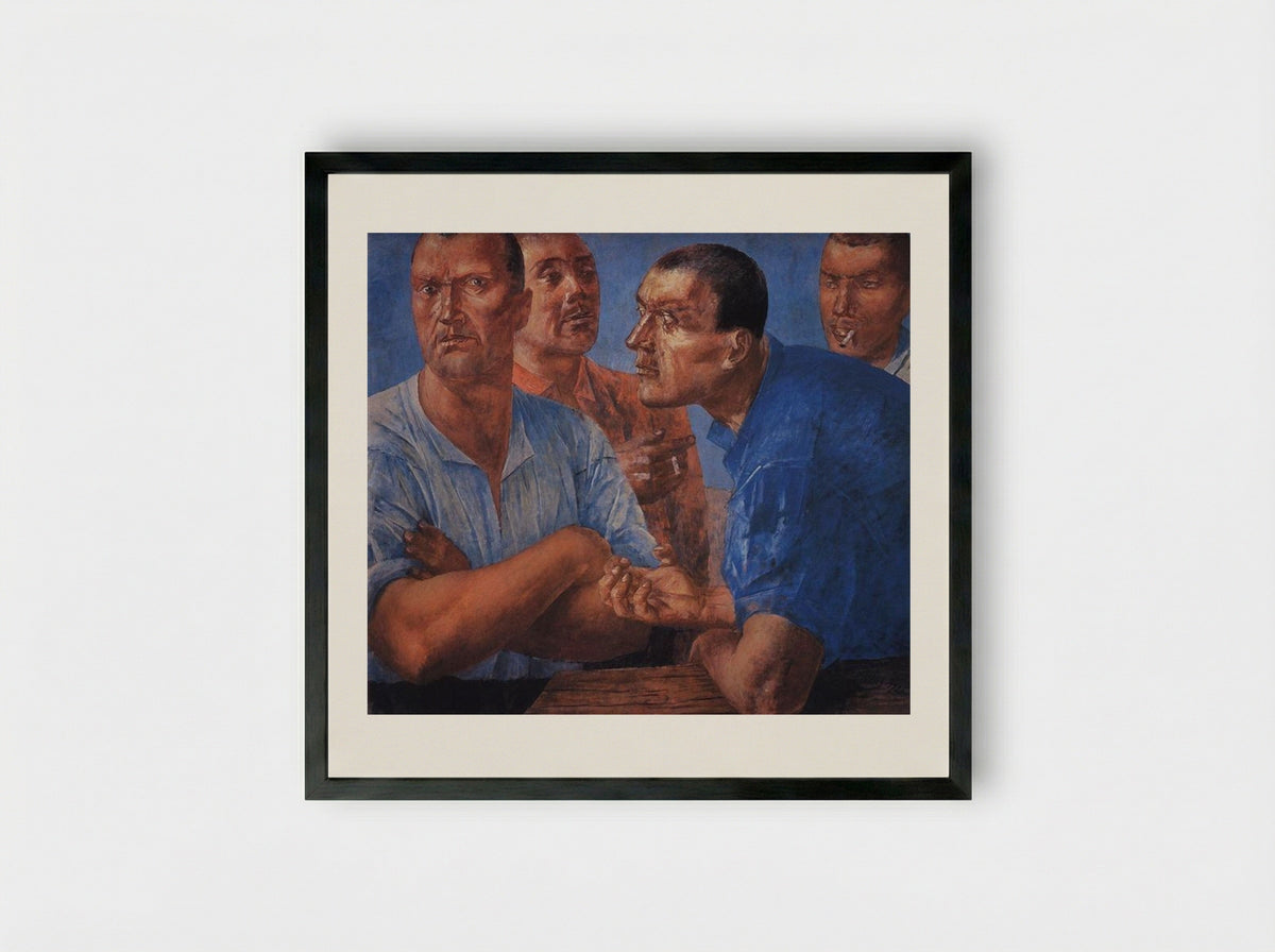 Workers - Kuzma Petrov-Vodkin - Framed Print Black