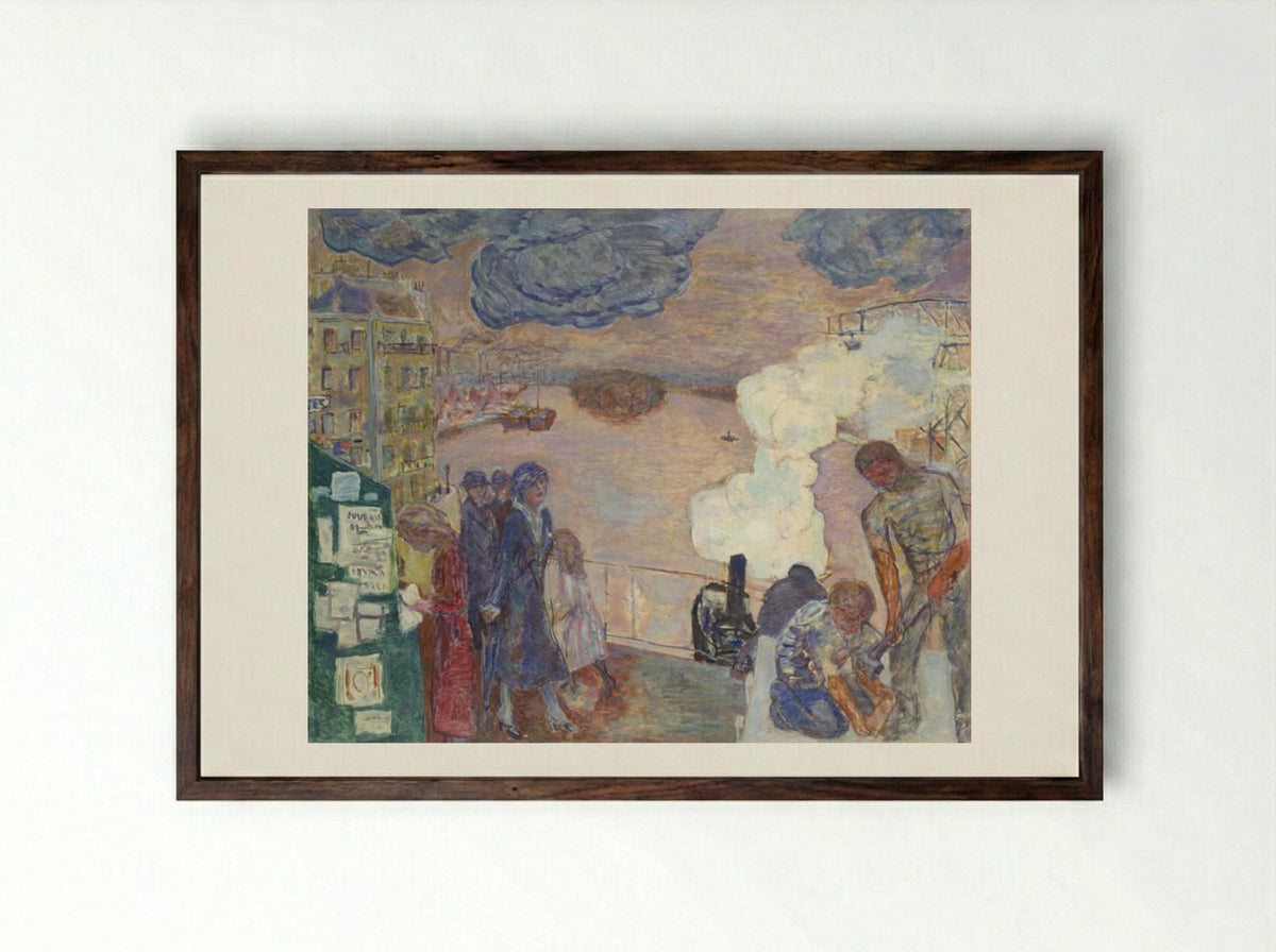 Workers - Pierre Bonnard - Framed Print Dark Wood