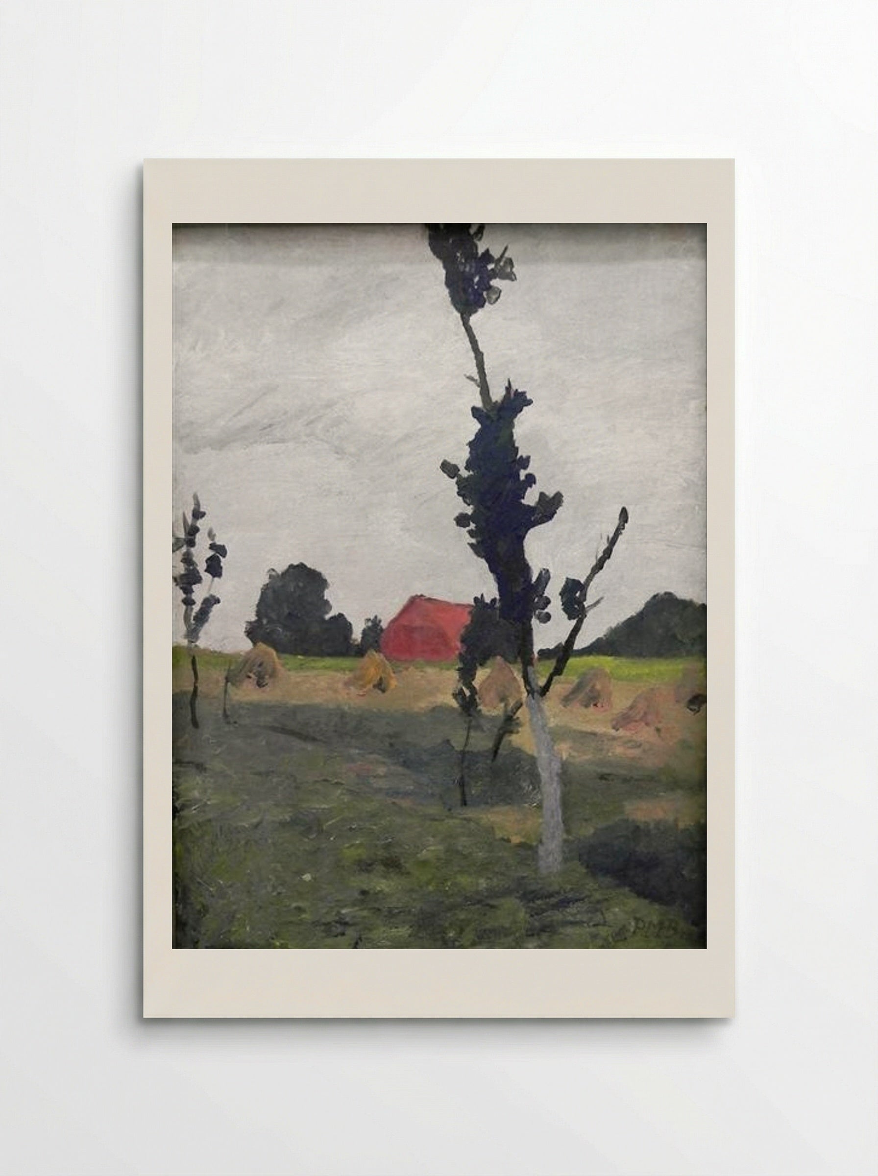 Worpsweder Landscape with Red House - Paula Modersohn-Becker - Poster