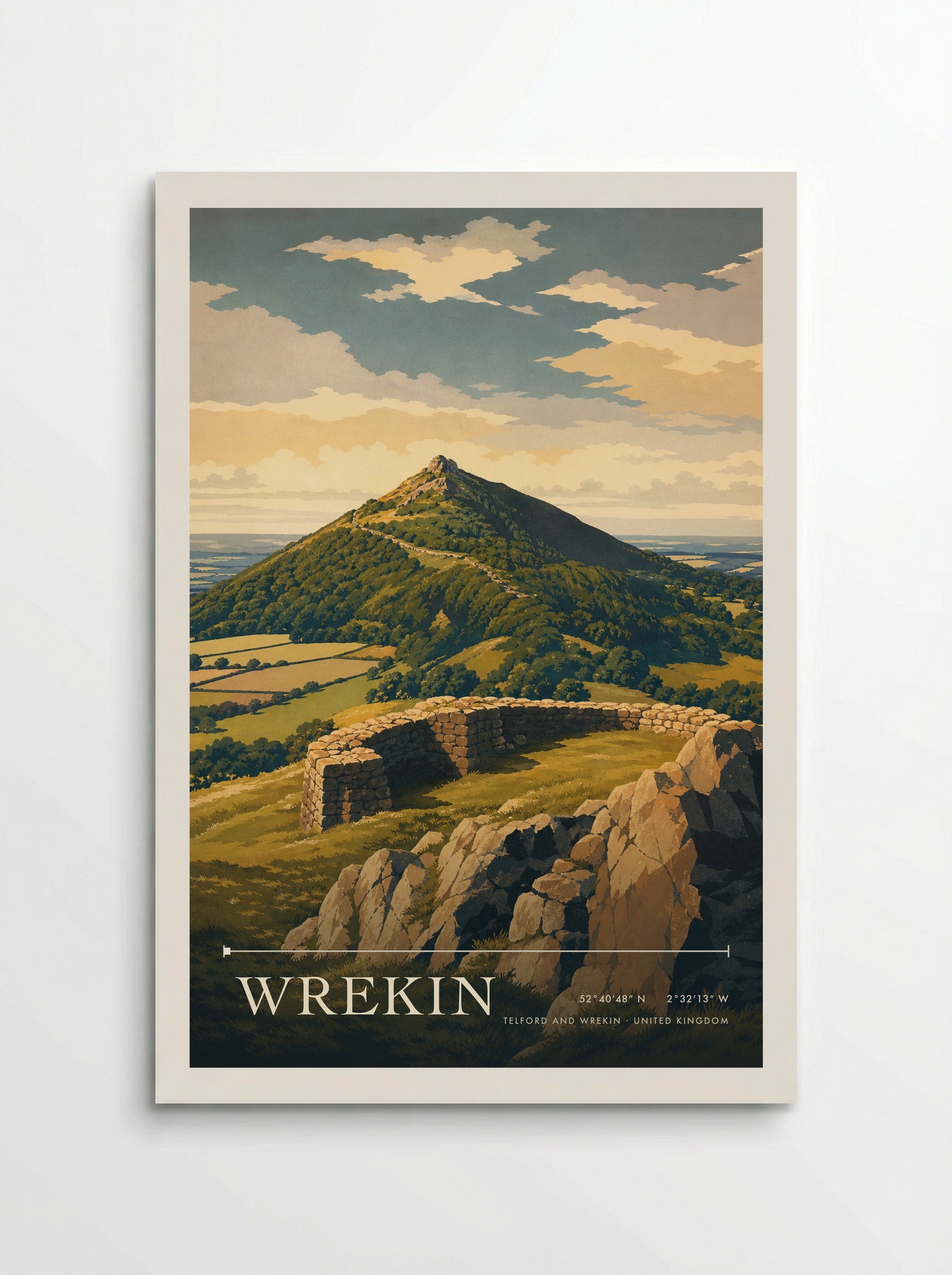 Wrekin Telford and Wrekin United Kingdom Travel Poster - Poster
