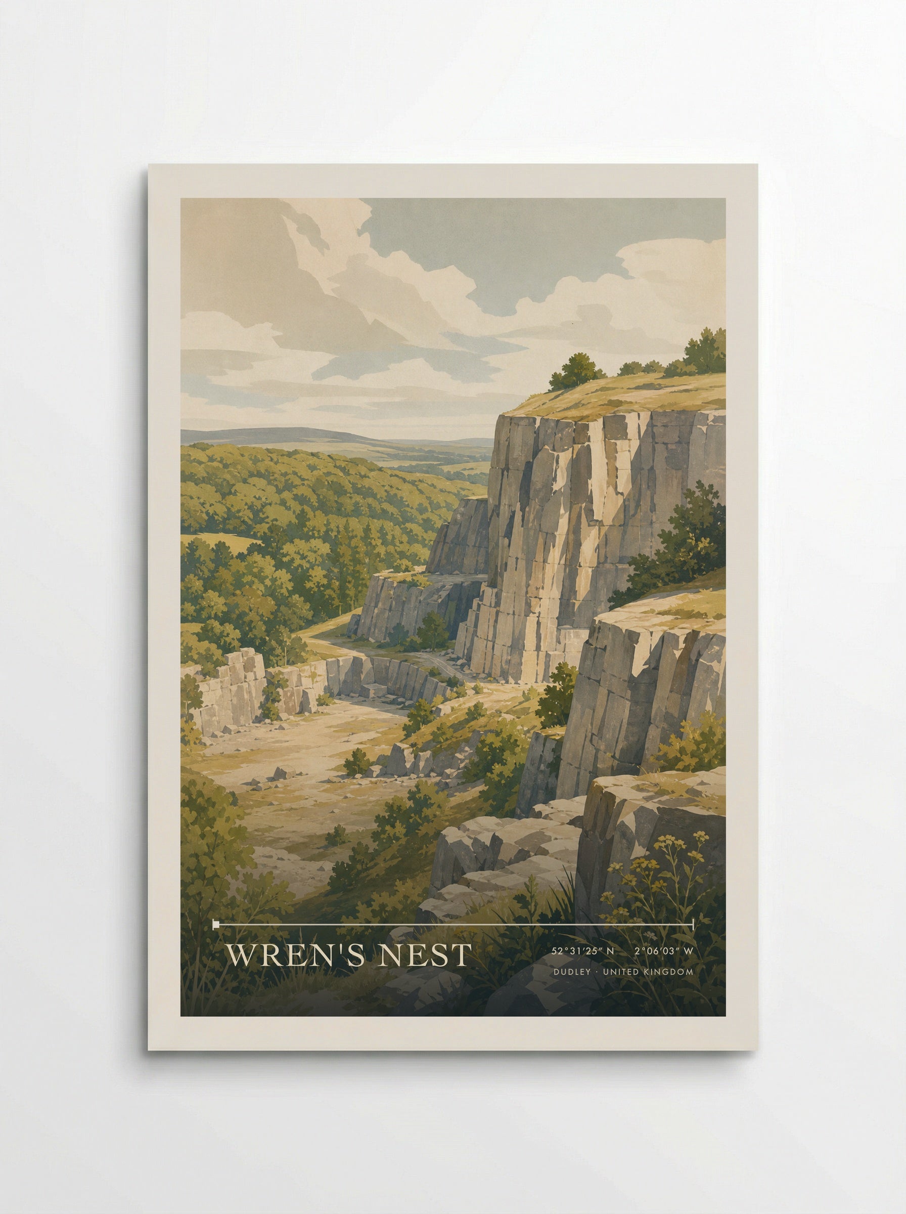 Wren's Nest Dudley United Kingdom Travel Poster - Poster