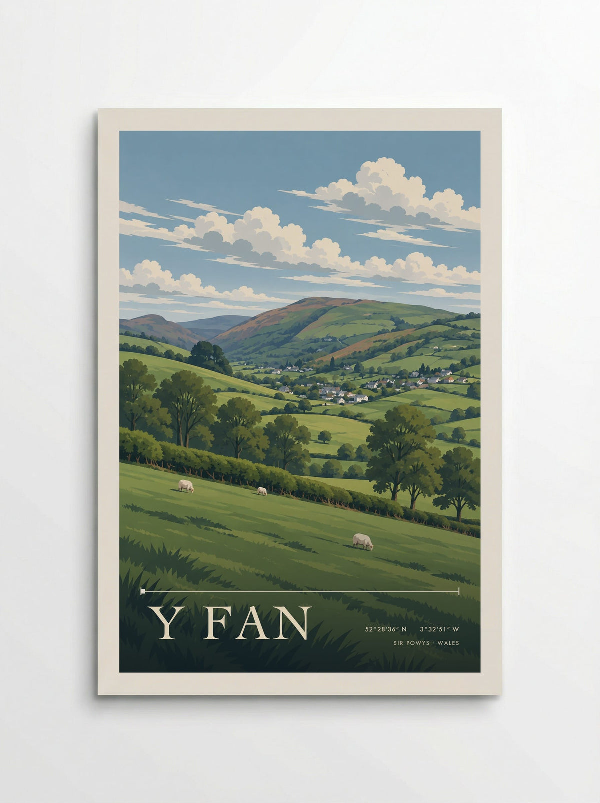 Y Fan, Sir Powys | Travel Poster - Poster