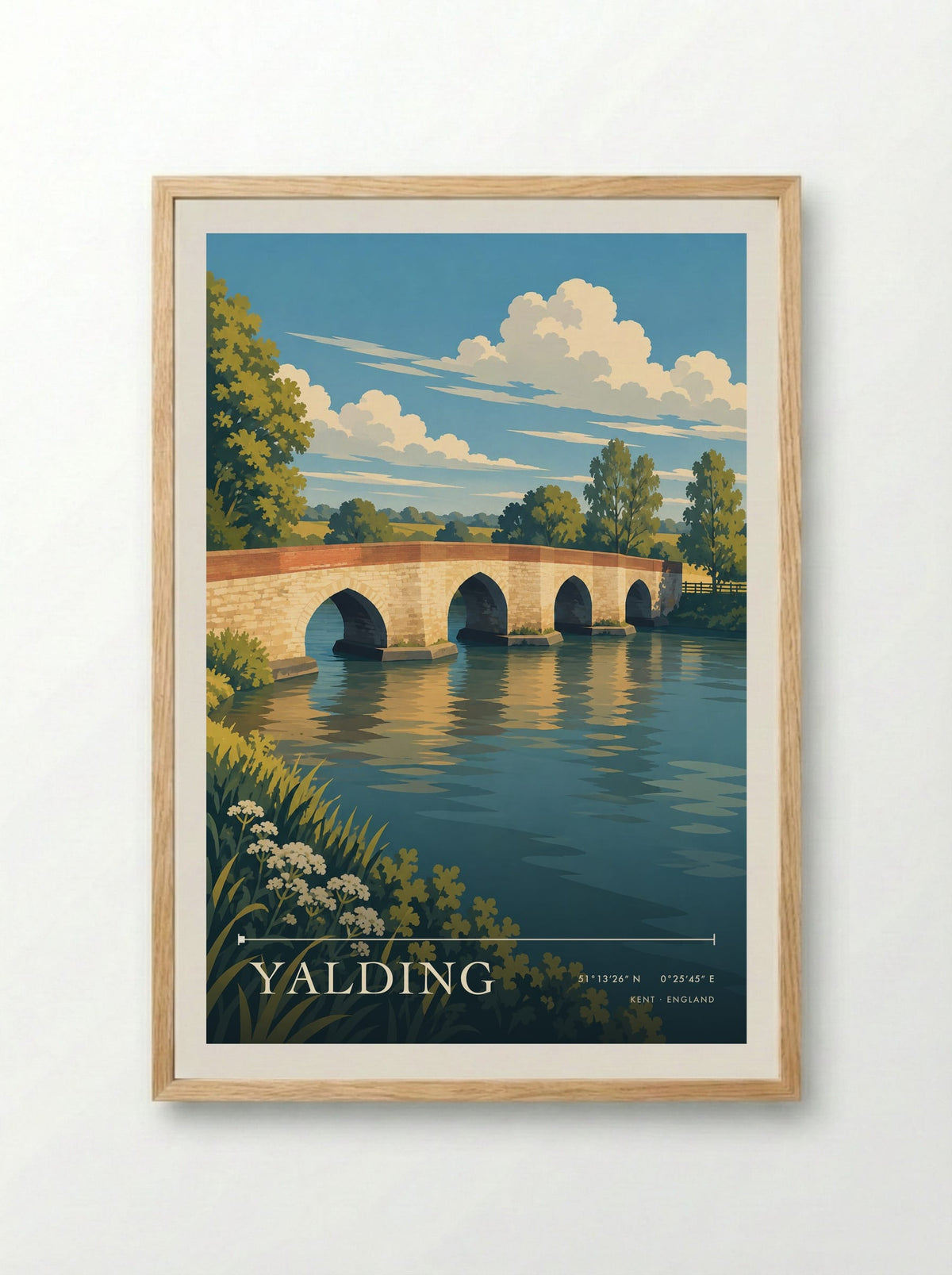 Yalding, Kent | Travel Poster - Framed Print Wood