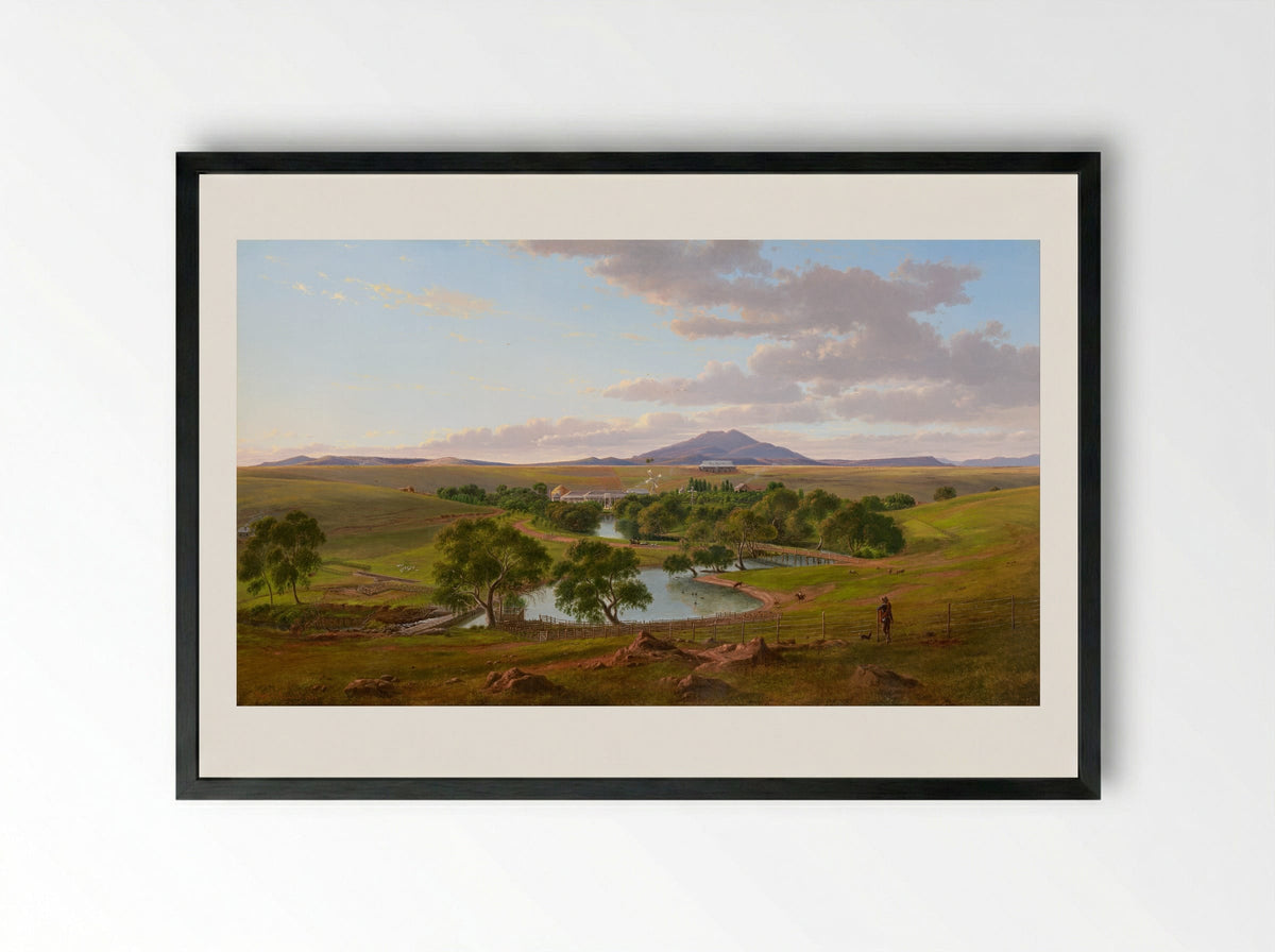 Yalla-y-Poora - Eugene von Guerard - Framed Print Black