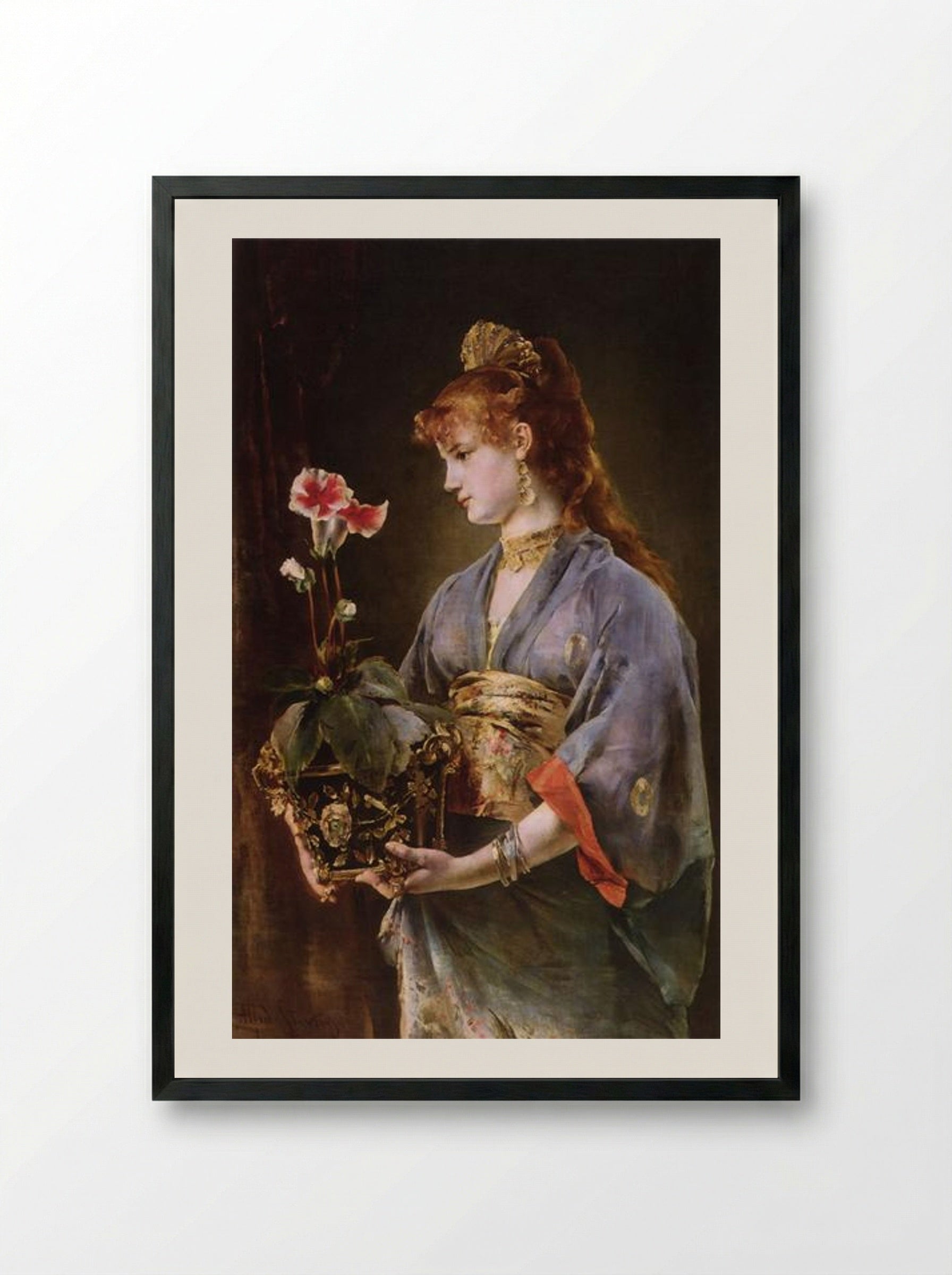 Yamatori - Alfred Stevens - Framed Print Black
