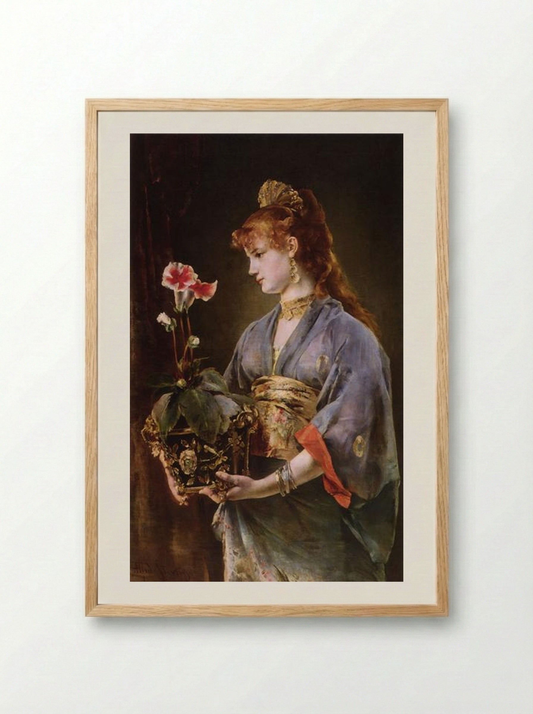 Yamatori - Alfred Stevens - Framed Print Wood