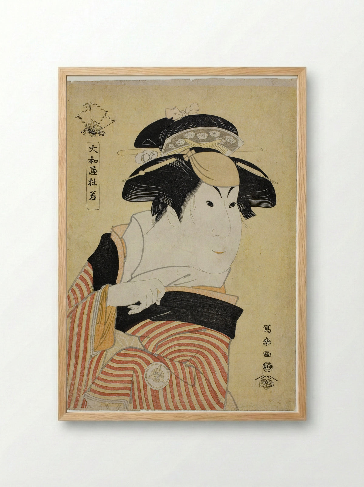 Yamatoya Tojaku (The Actor Iwai Hanshiro IV as Otoma) - Tōshūsai Sharaku - Framed Print Wood