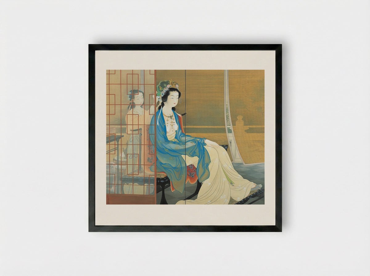 Yang Guifei - Uemura Shoen - Framed Print Black