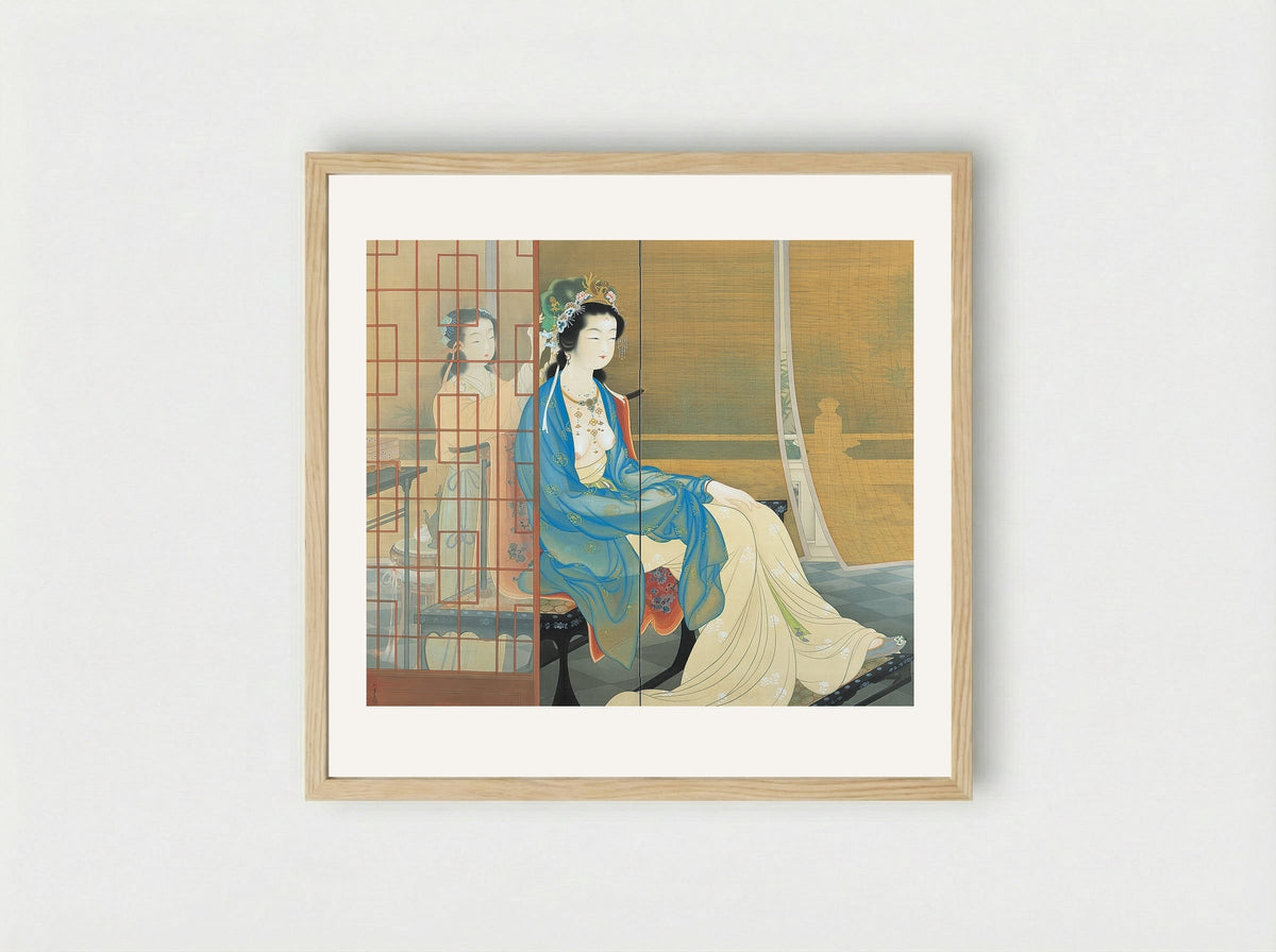 Yang Guifei - Uemura Shoen - Framed Print Wood