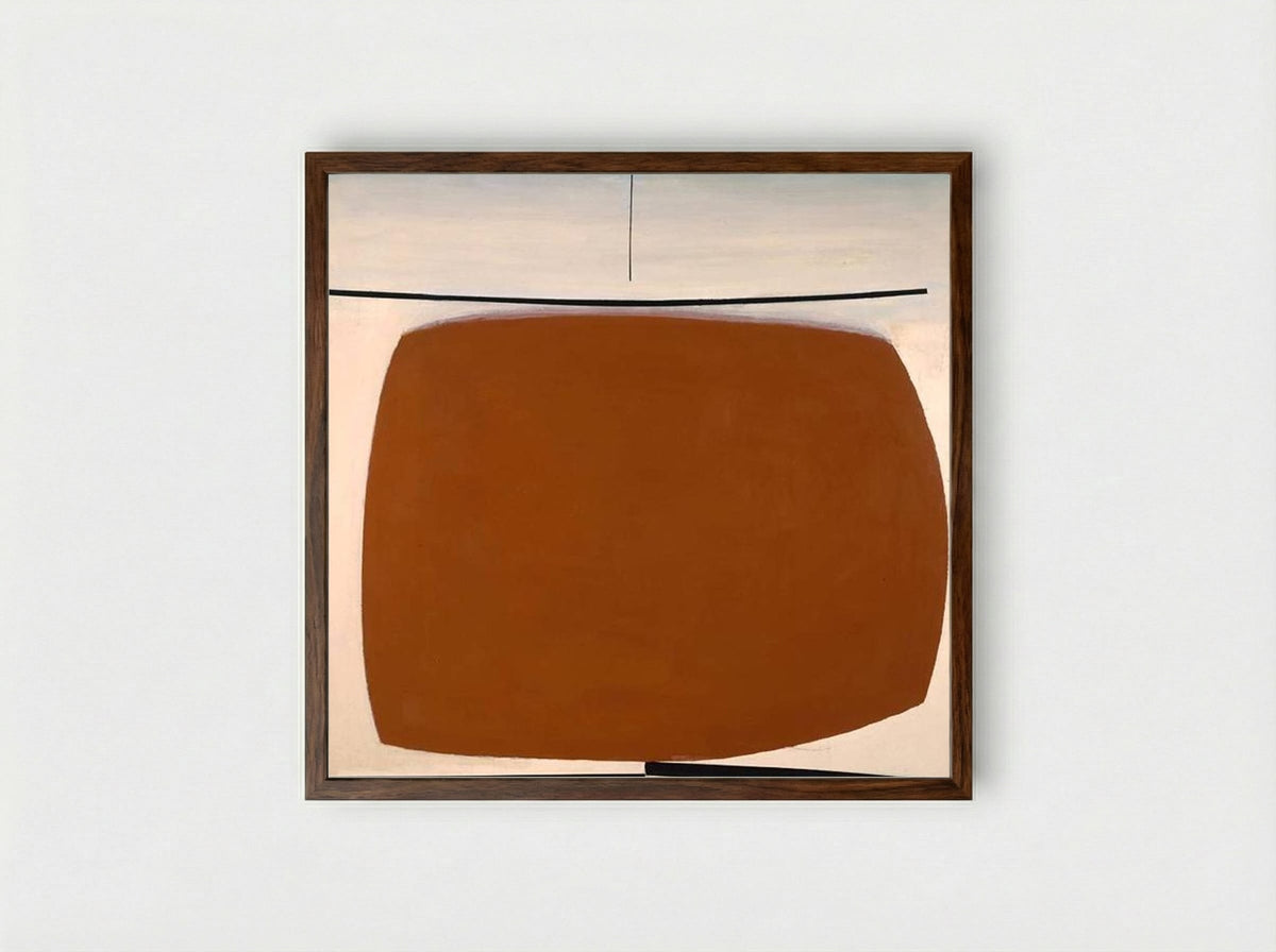 Yellow Abstract - Victor Pasmore - Framed Print Dark Wood