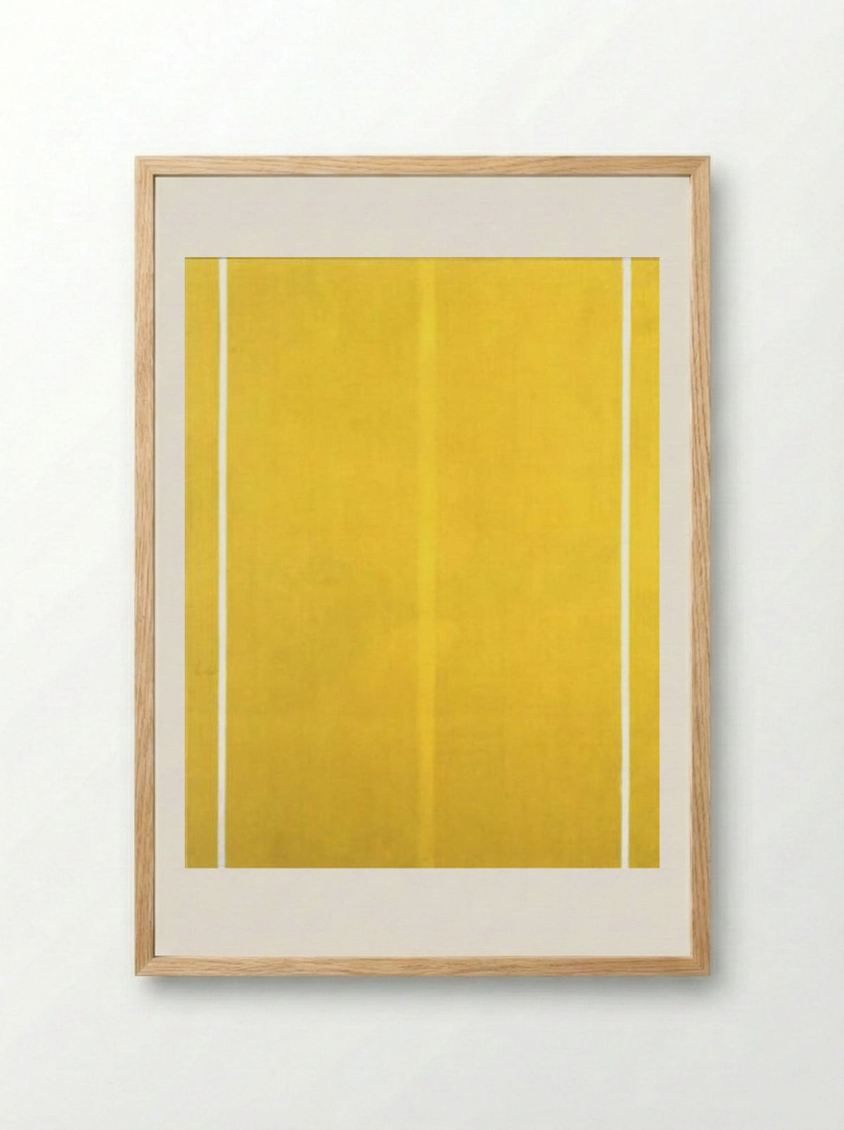 Yellow Painting - Barnett Newman - Framed Print Wood