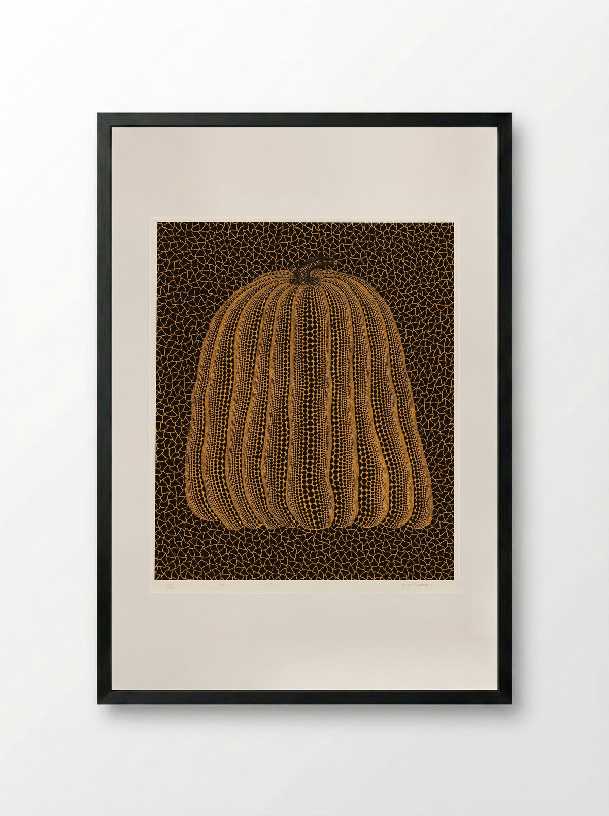 Yellow Pumpkin - Yayoi Kusama - Framed Print Black