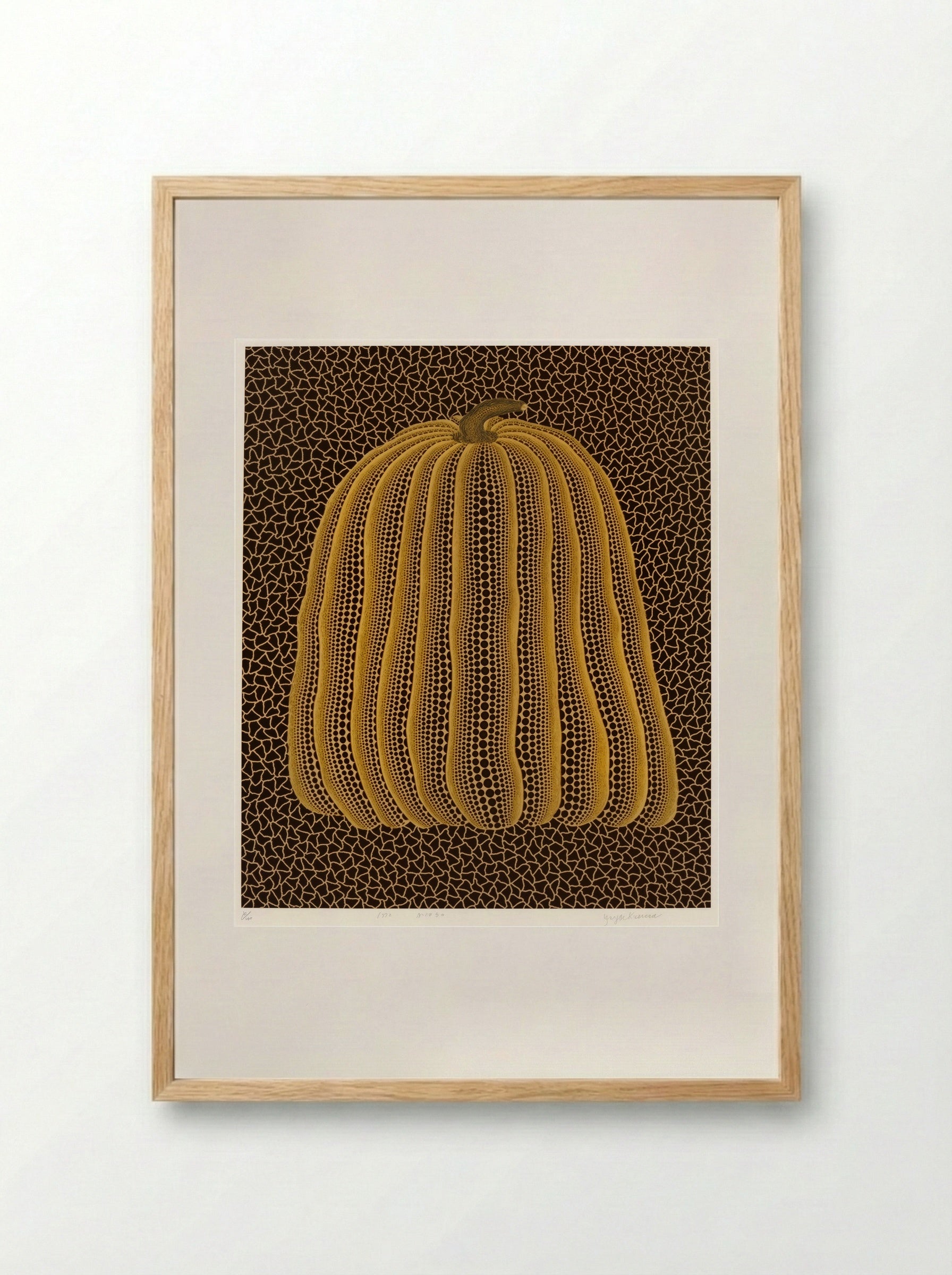 Yellow Pumpkin - Yayoi Kusama - Framed Print Wood