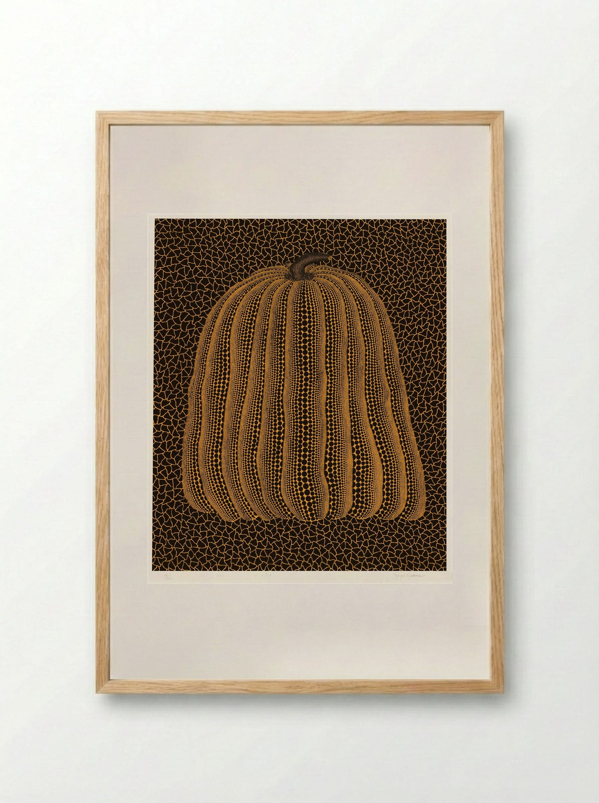 Yellow Pumpkin - Yayoi Kusama - Framed Print Wood