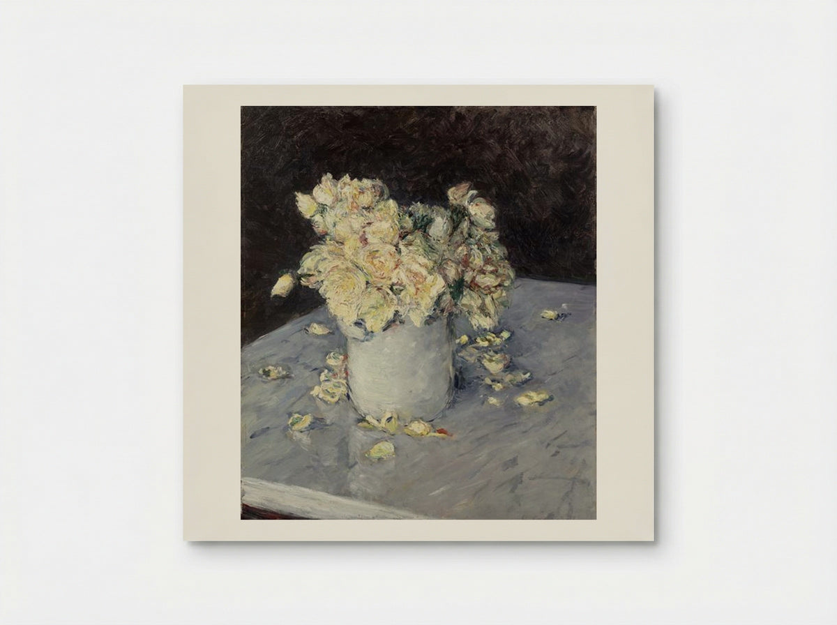 Yellow Roses in a Vase - Gustave Caillebotte - Poster