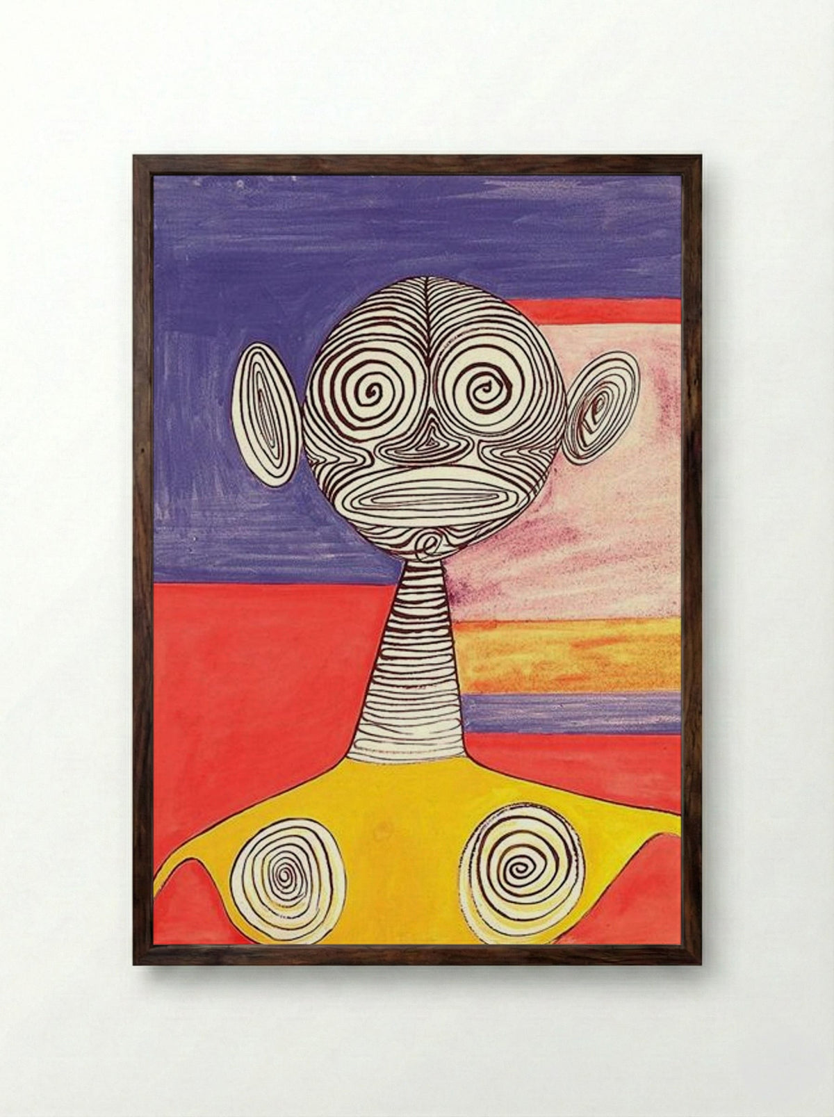 Yellow Tights - Alexander Calder - Framed Print Dark Wood