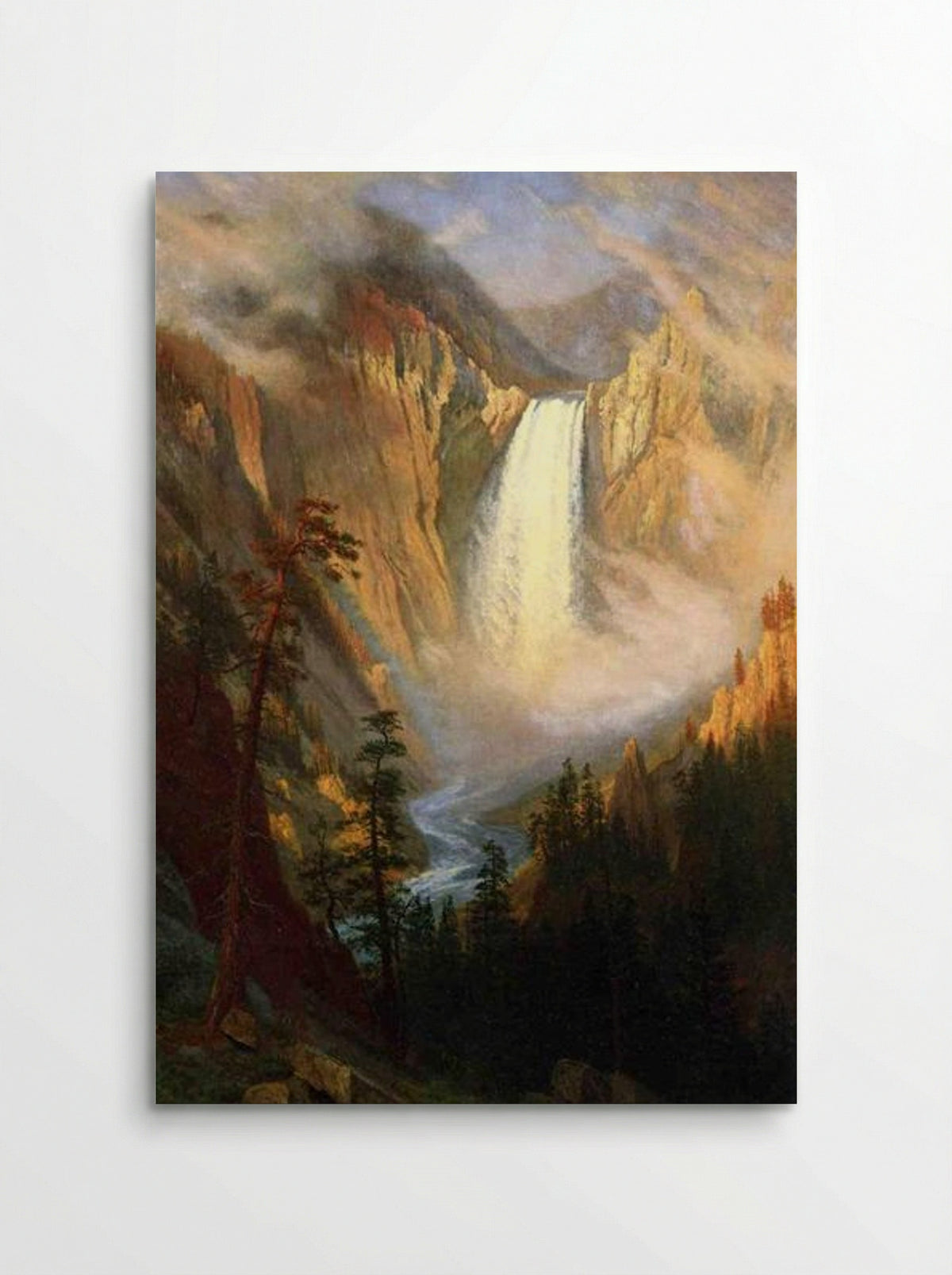 Yellowstone Falls - Albert Bierstadt - Poster