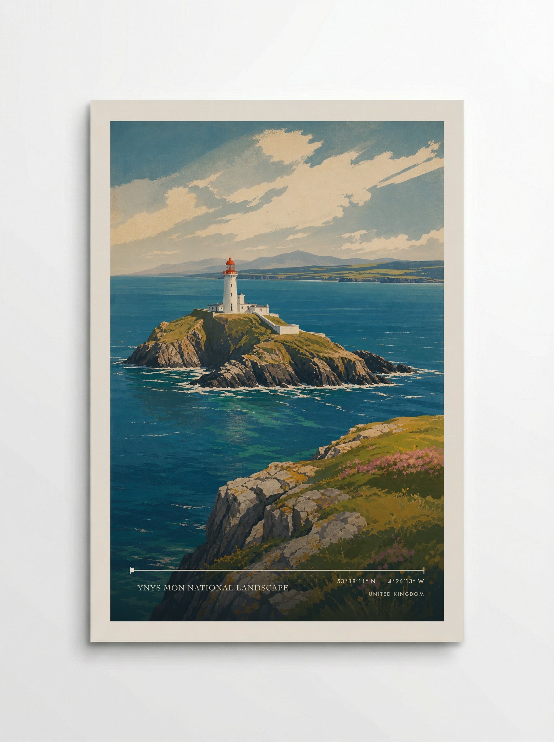 Ynys Mon National Landscape United Kingdom Travel Poster - Poster