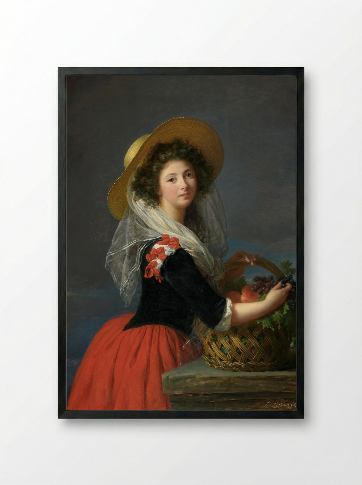 Yolande Gabrielle Martine, duchesse de Polignac - Elisabeth Vigée-Le Brun - Framed Print Black