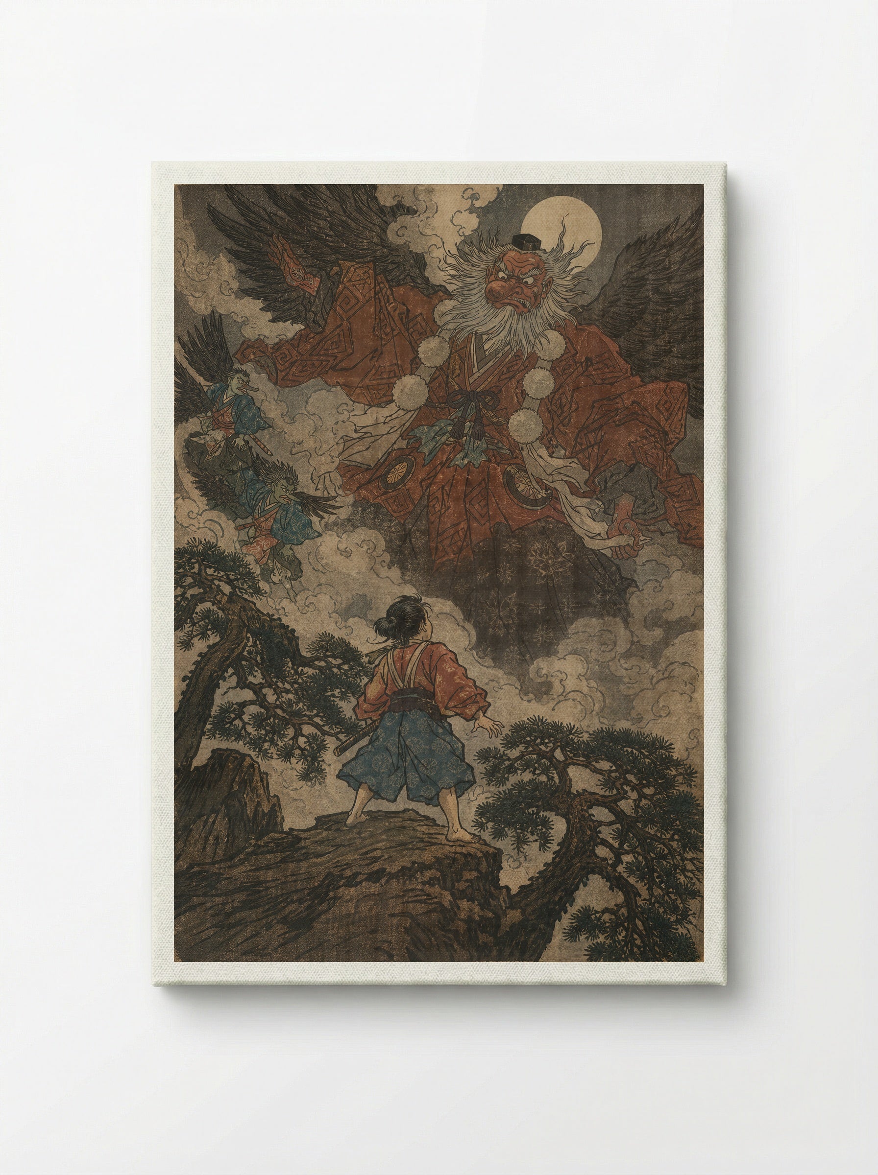 Yoshitsune and the Tengu of Kurama: The Lesson Begins - Canvas