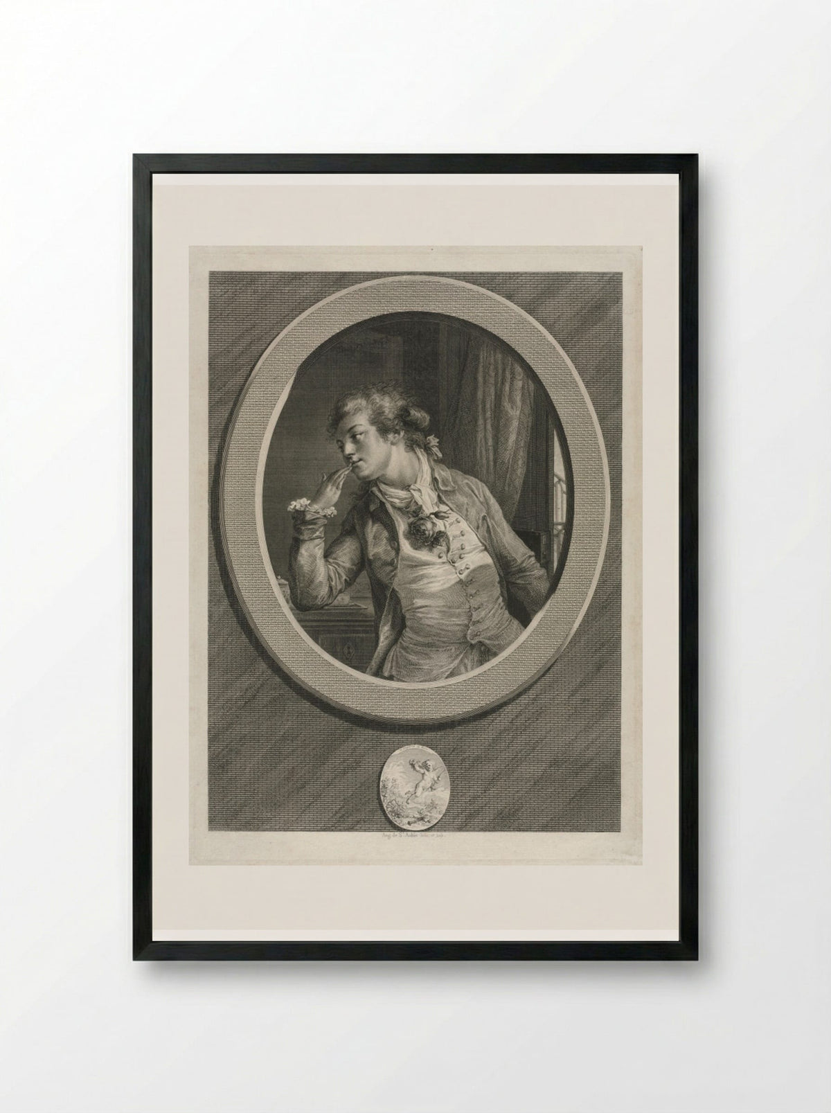 You May Count on Me - Augustin de Saint-Aubin - Framed Print Black