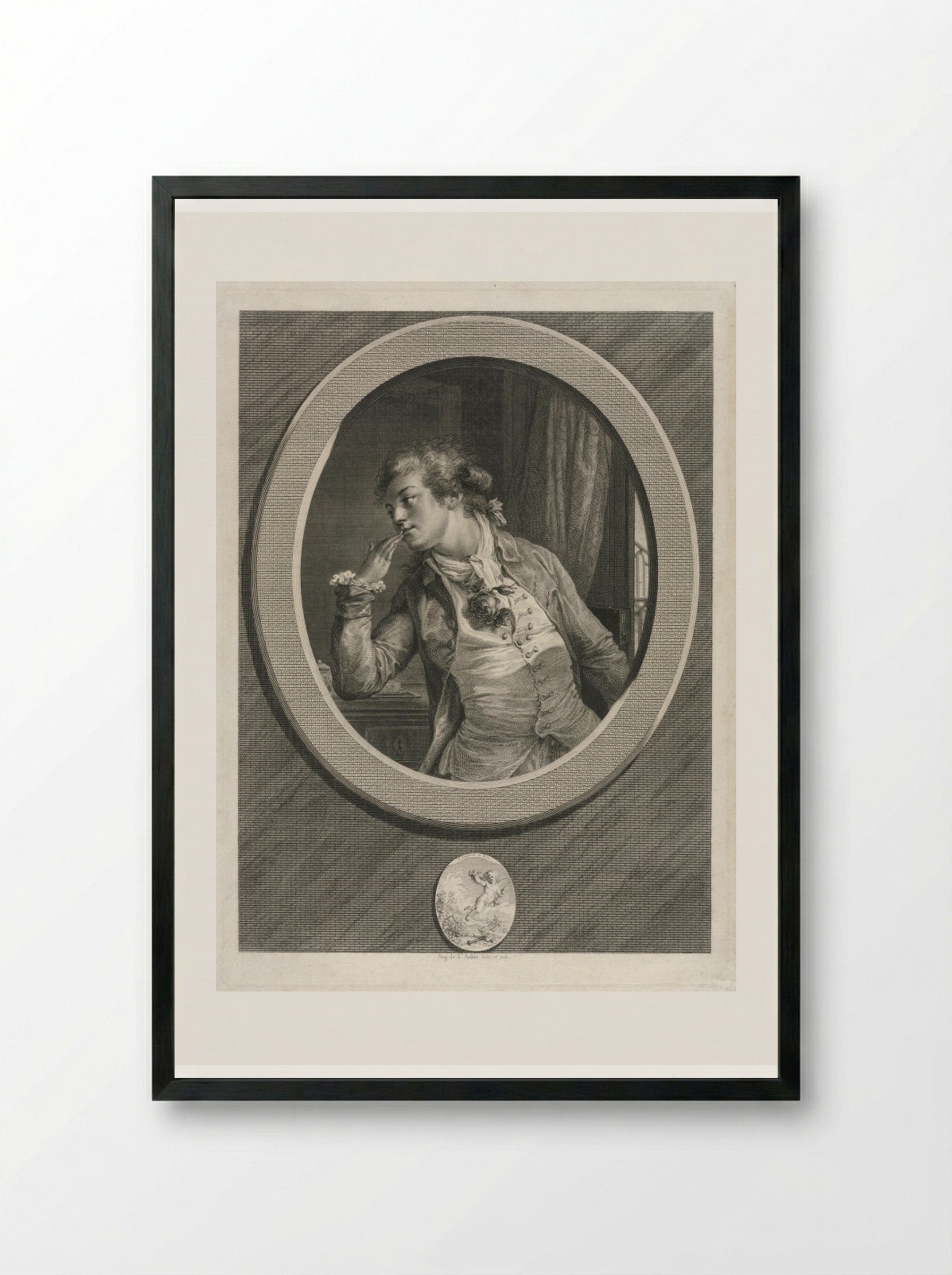 You May Count on Me - Augustin de Saint-Aubin - Framed Print Black