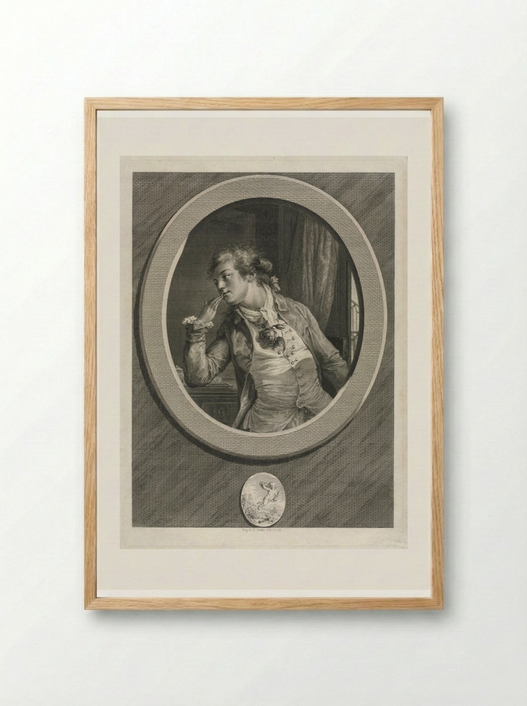 You May Count on Me - Augustin de Saint-Aubin - Framed Print Wood