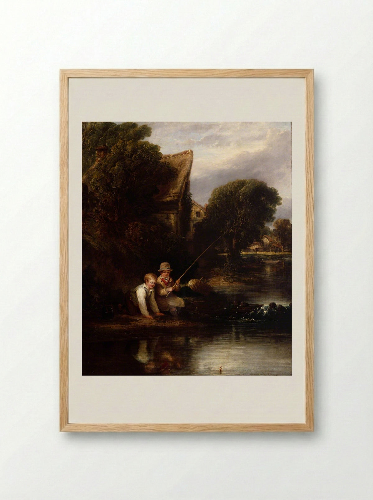 Young Anglers - William Collins - Framed Print Wood
