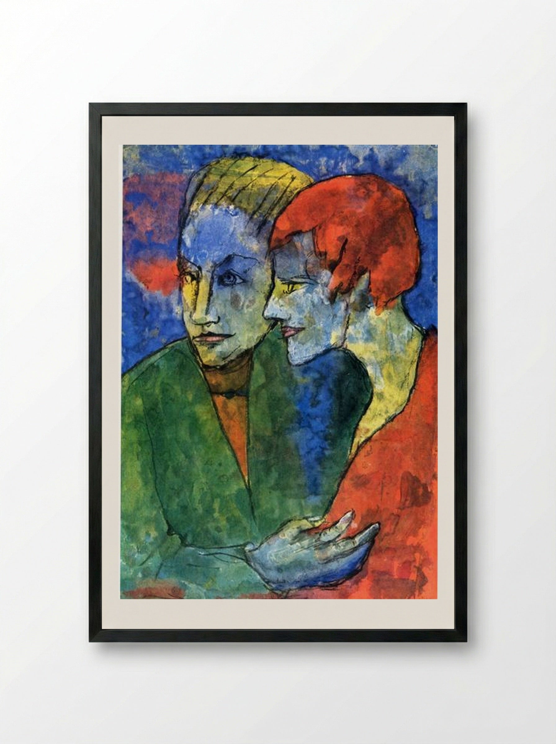 Young Couple - Emil Nolde - Framed Print Black