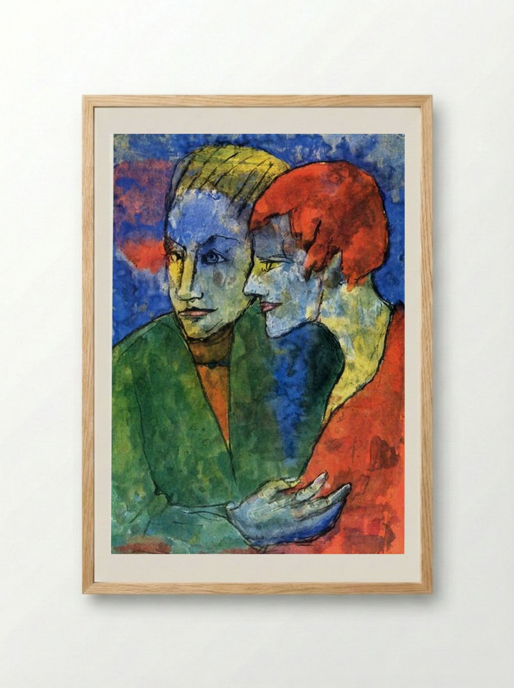 Young Couple - Emil Nolde - Framed Print Wood