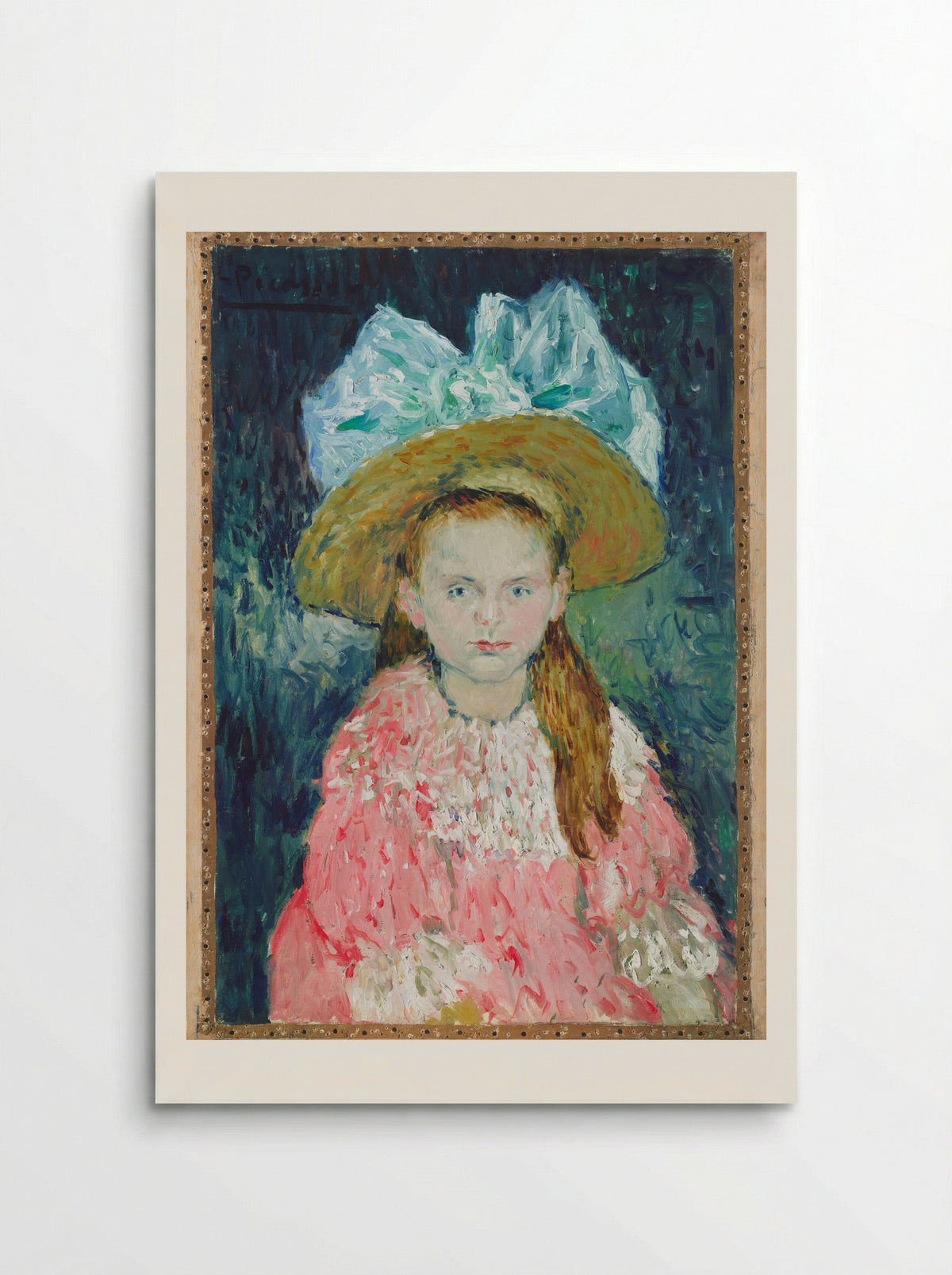 Young Girl Wearing a Large Hat - Pablo Picasso - Poster