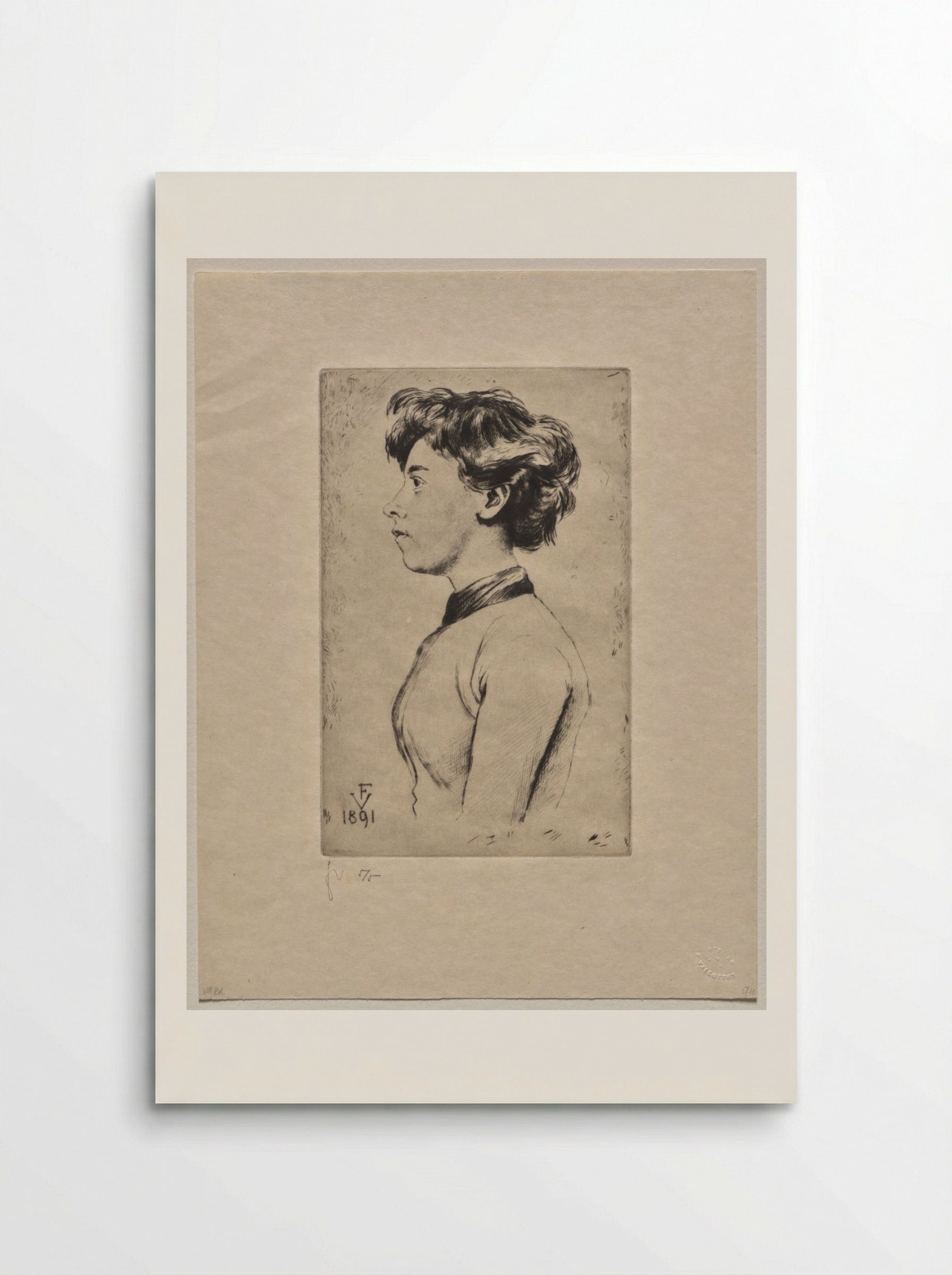 Young Girl in Profile - Félix Vallotton - Poster